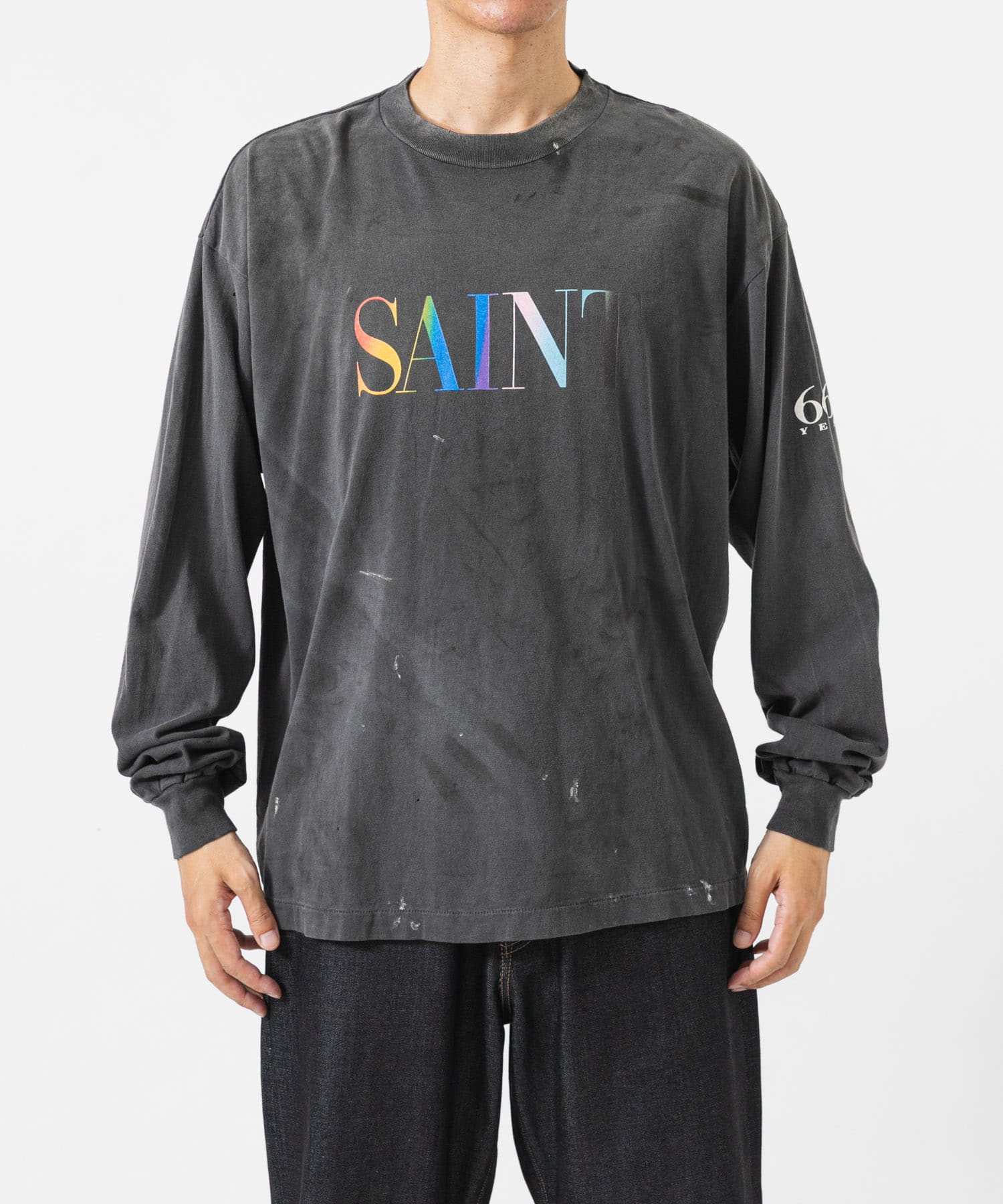 SAINT M×××××× LONG-SLEEVE T-SHIRTS SAINT(L BLACK): トップス｜URBAN