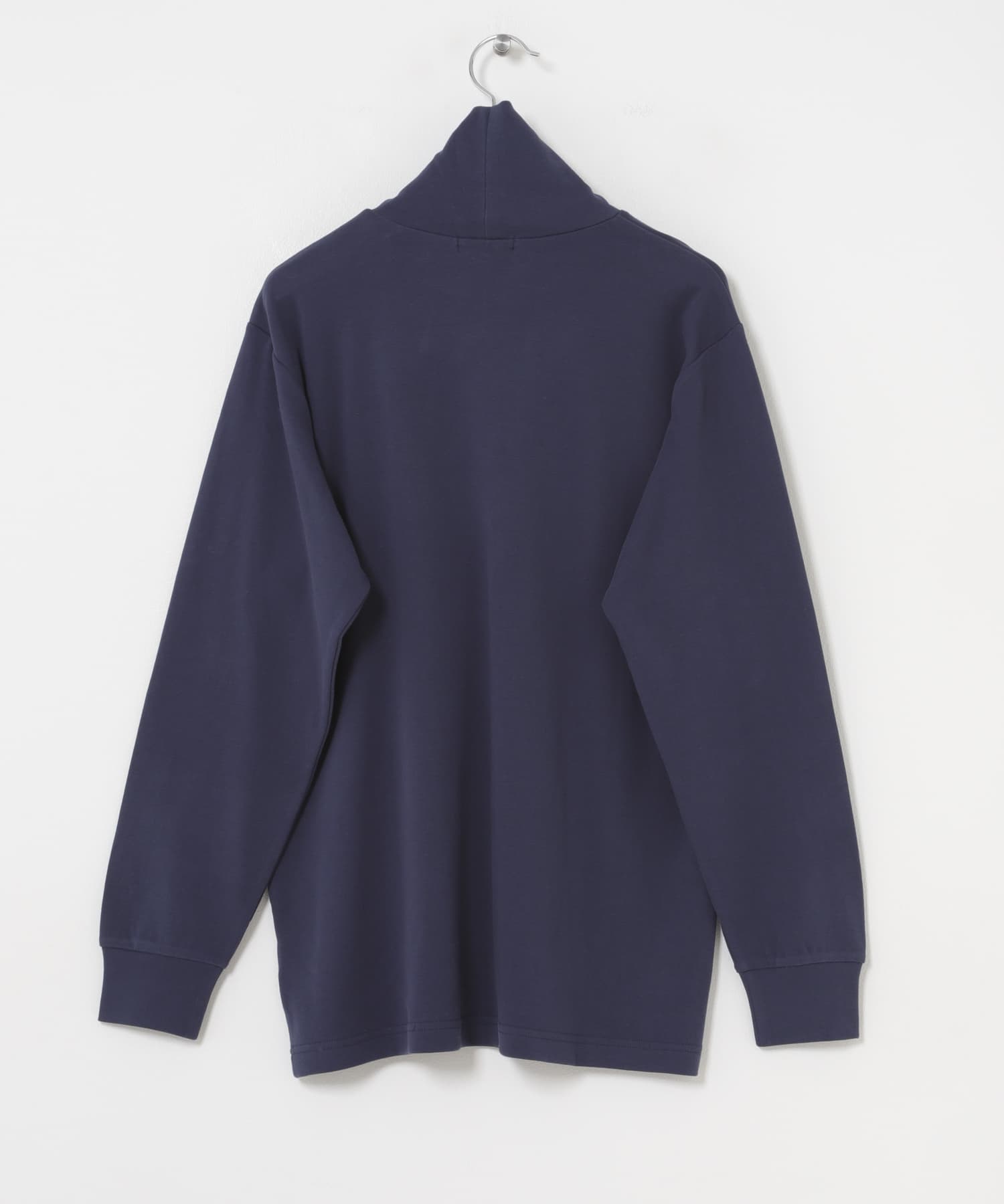 DRESS　Plain Cotton Turtle-neck NAVY S