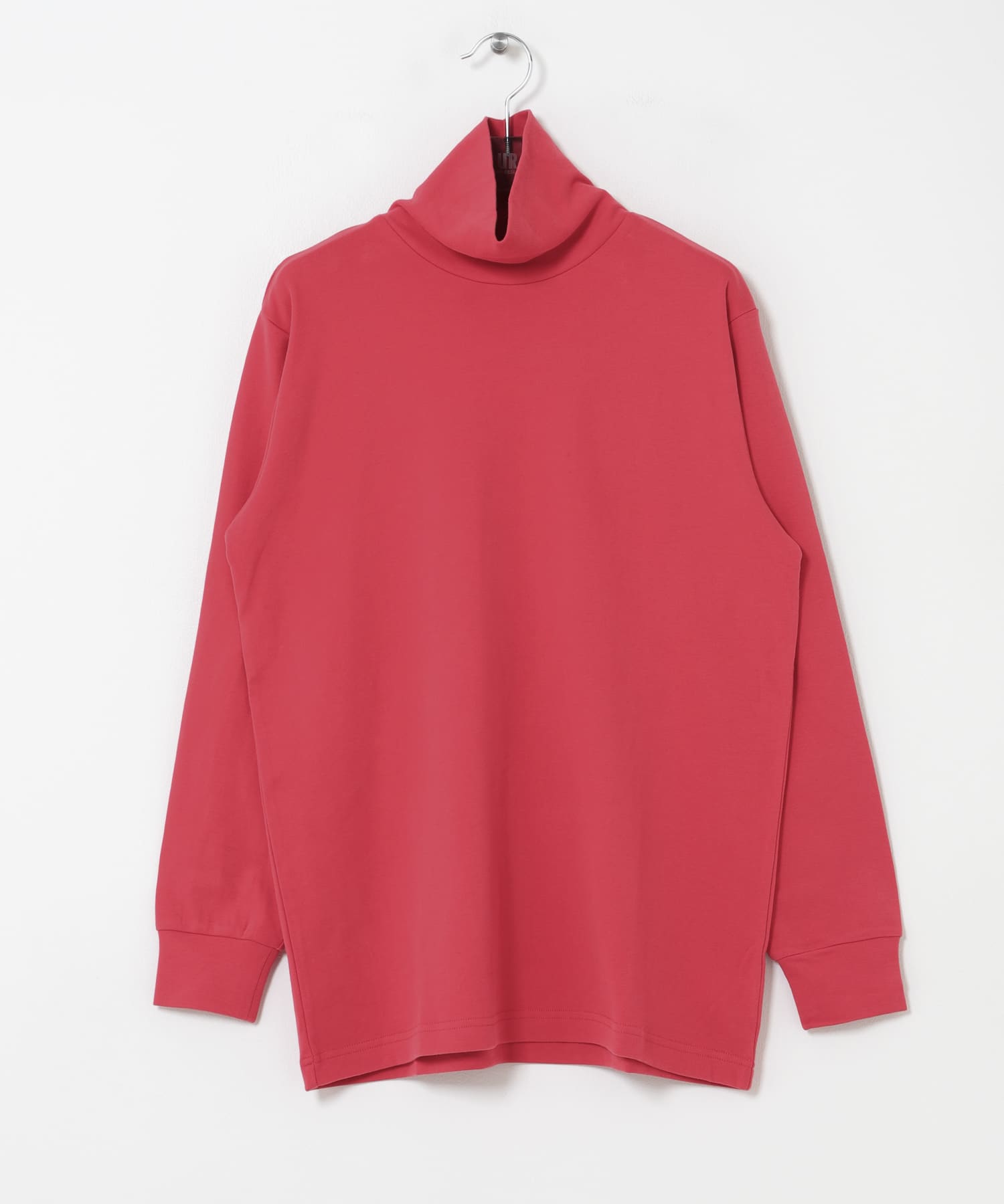 DRESS　Plain Cotton Turtle-neck RED S