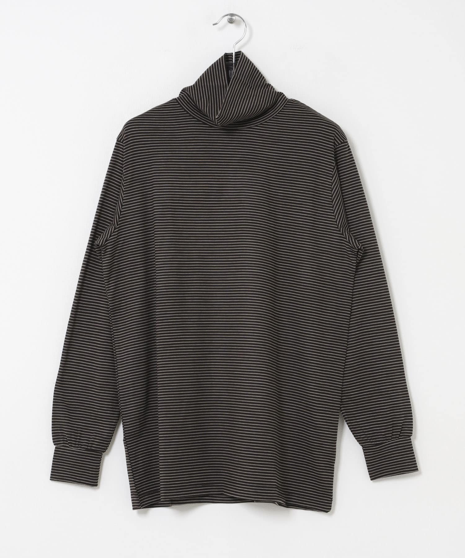 DRESS　Wool Border Turtle-neck