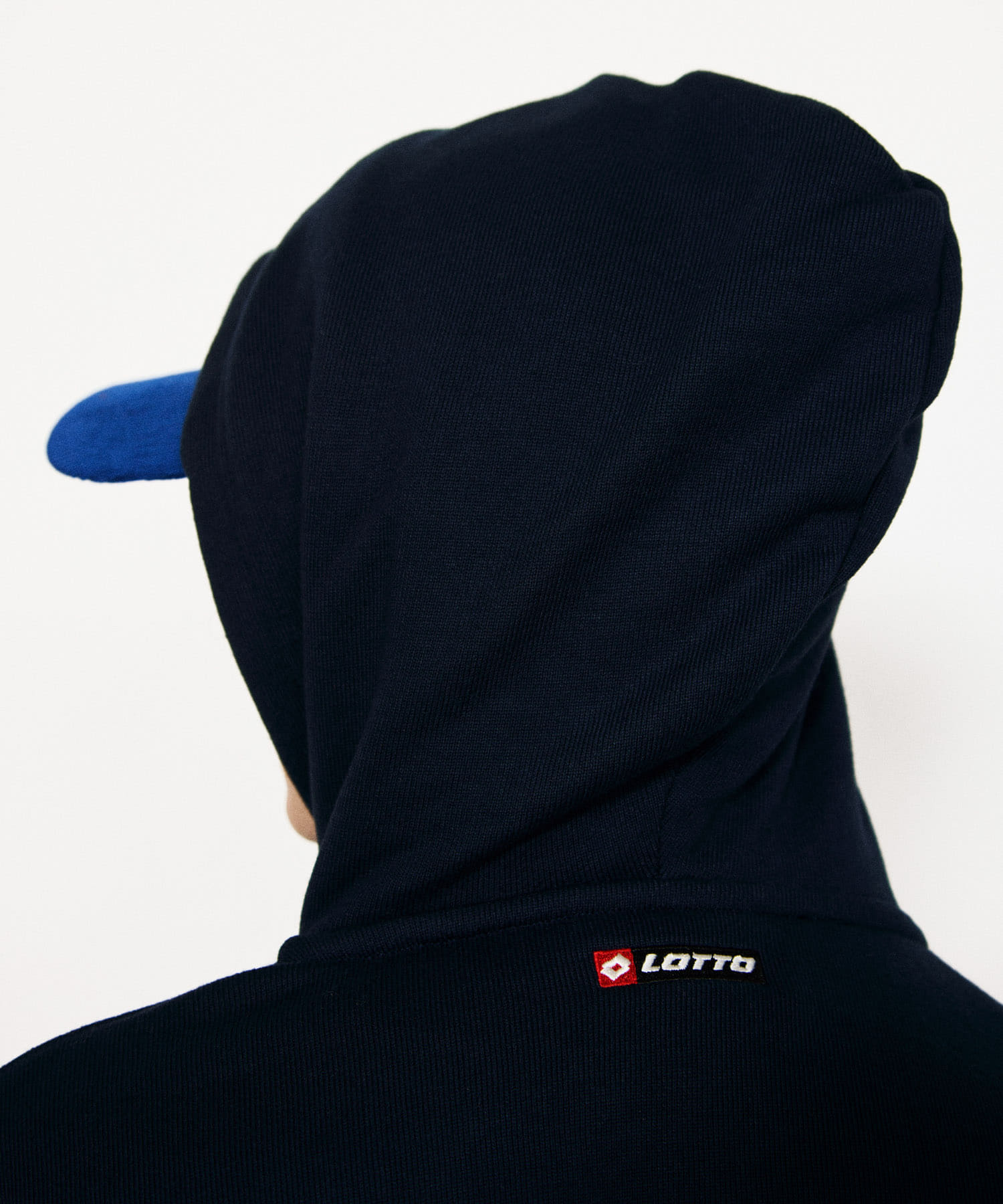 LOTTO　LOGO ZIP HOODIE NAVY M