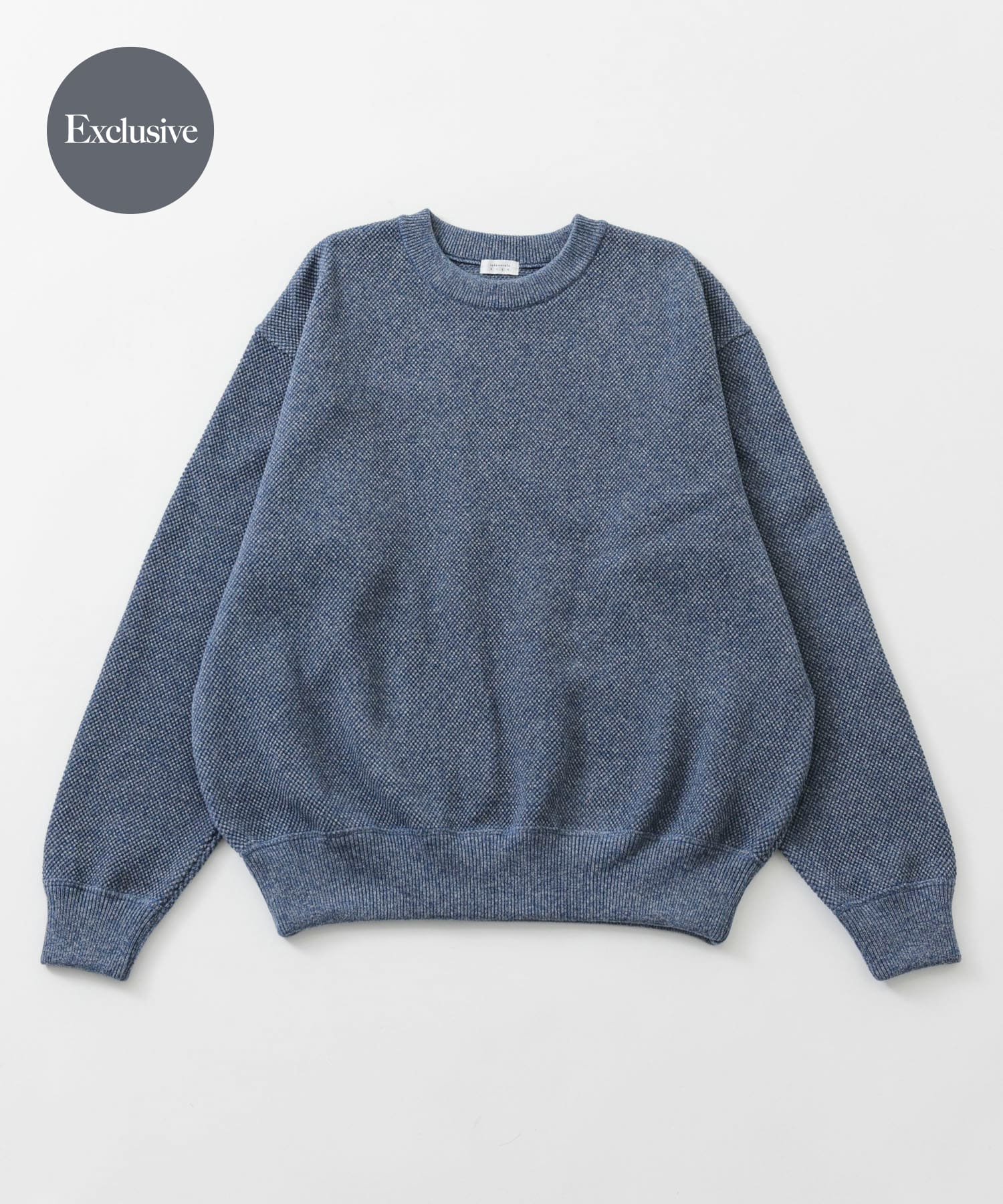 『別注』crepuscule×URBAN RESEARCH　クルーネック BLUE 1