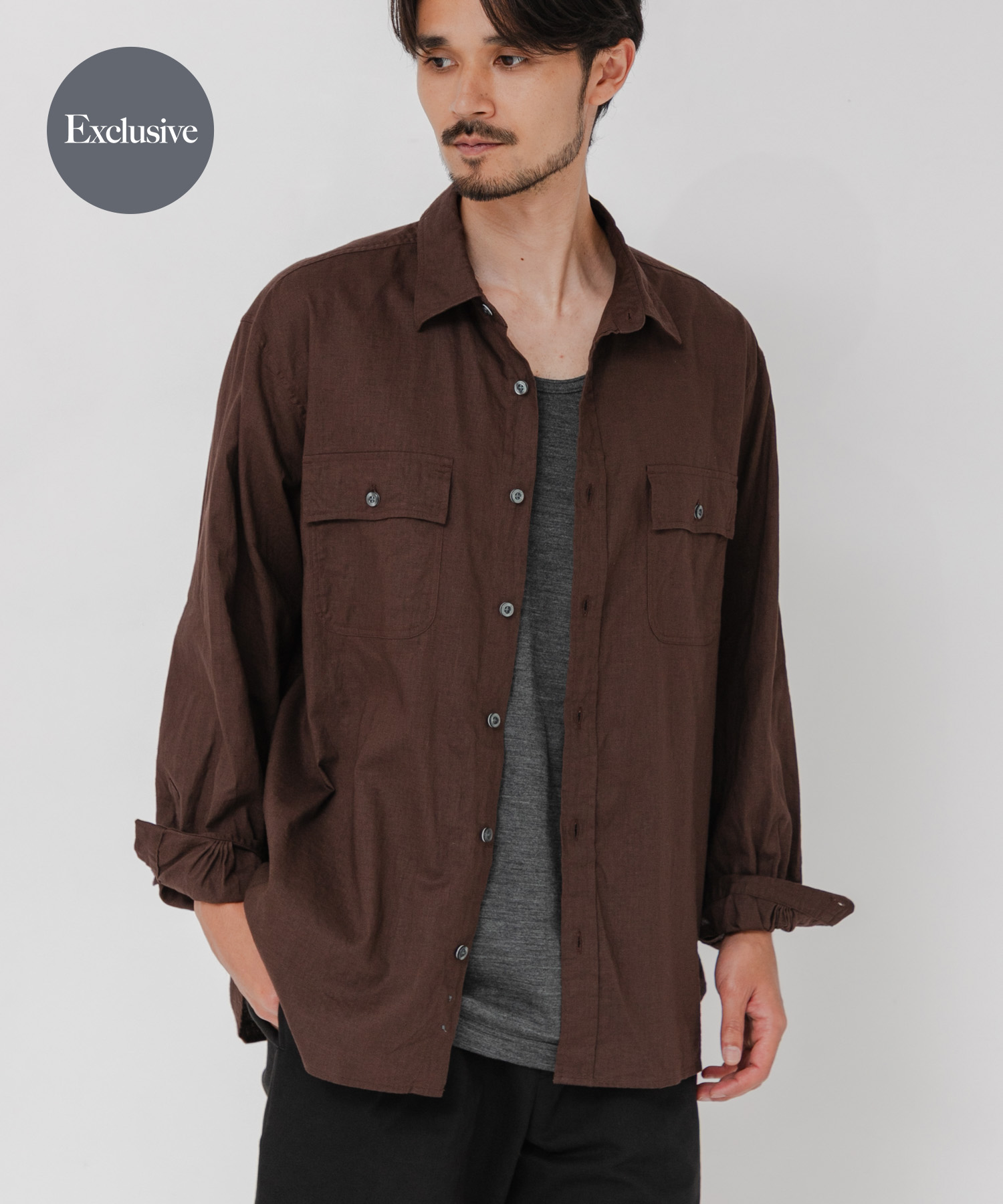 『別注』BROOKS BROTHERS×URBAN RESEARCH　SAFARI SHIRTS LONG-SLEEVE