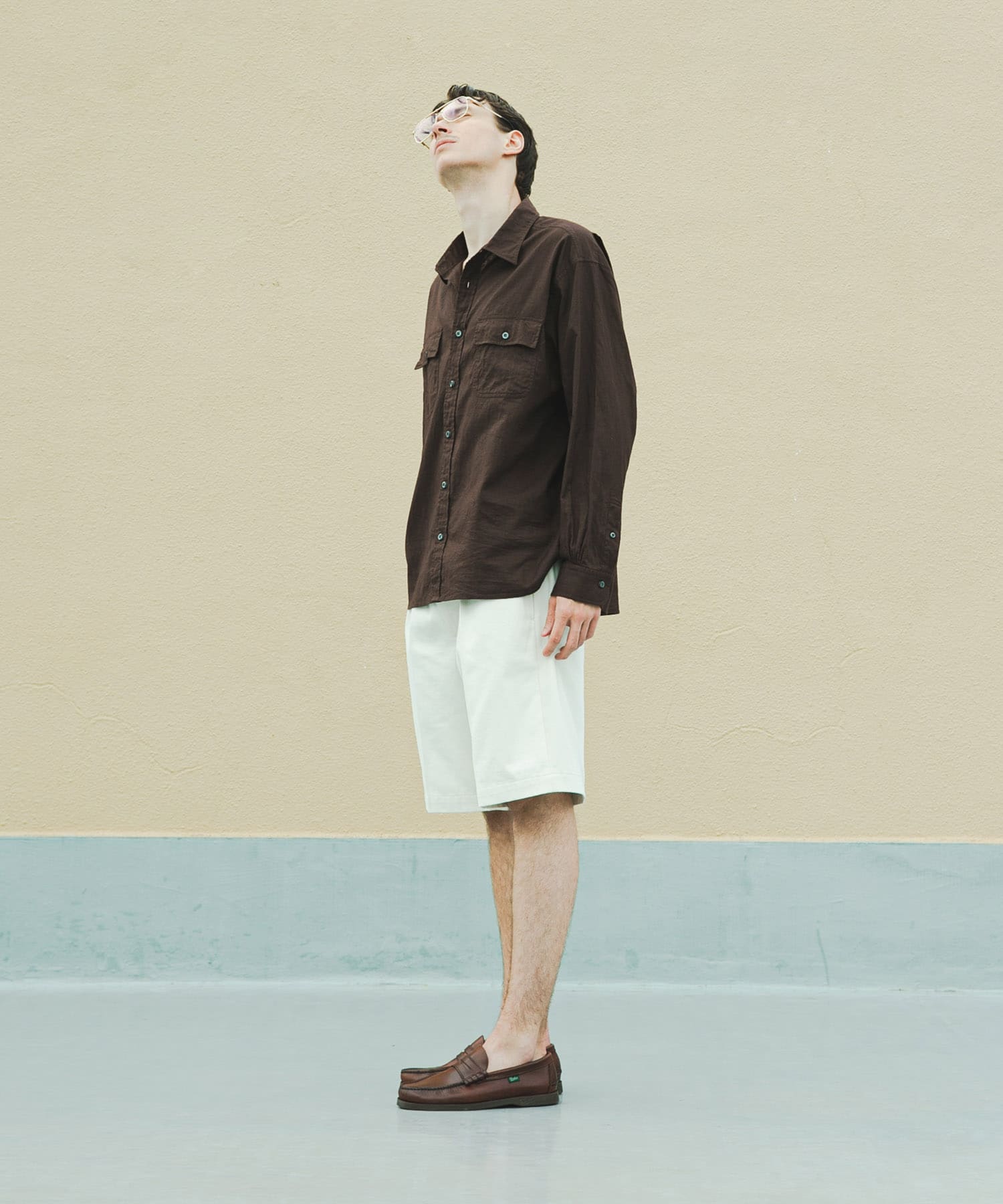 『別注』BROOKS BROTHERS×URBAN RESEARCH　SAFARI SHIRTS LONG-SLEEVE D.BRN M
