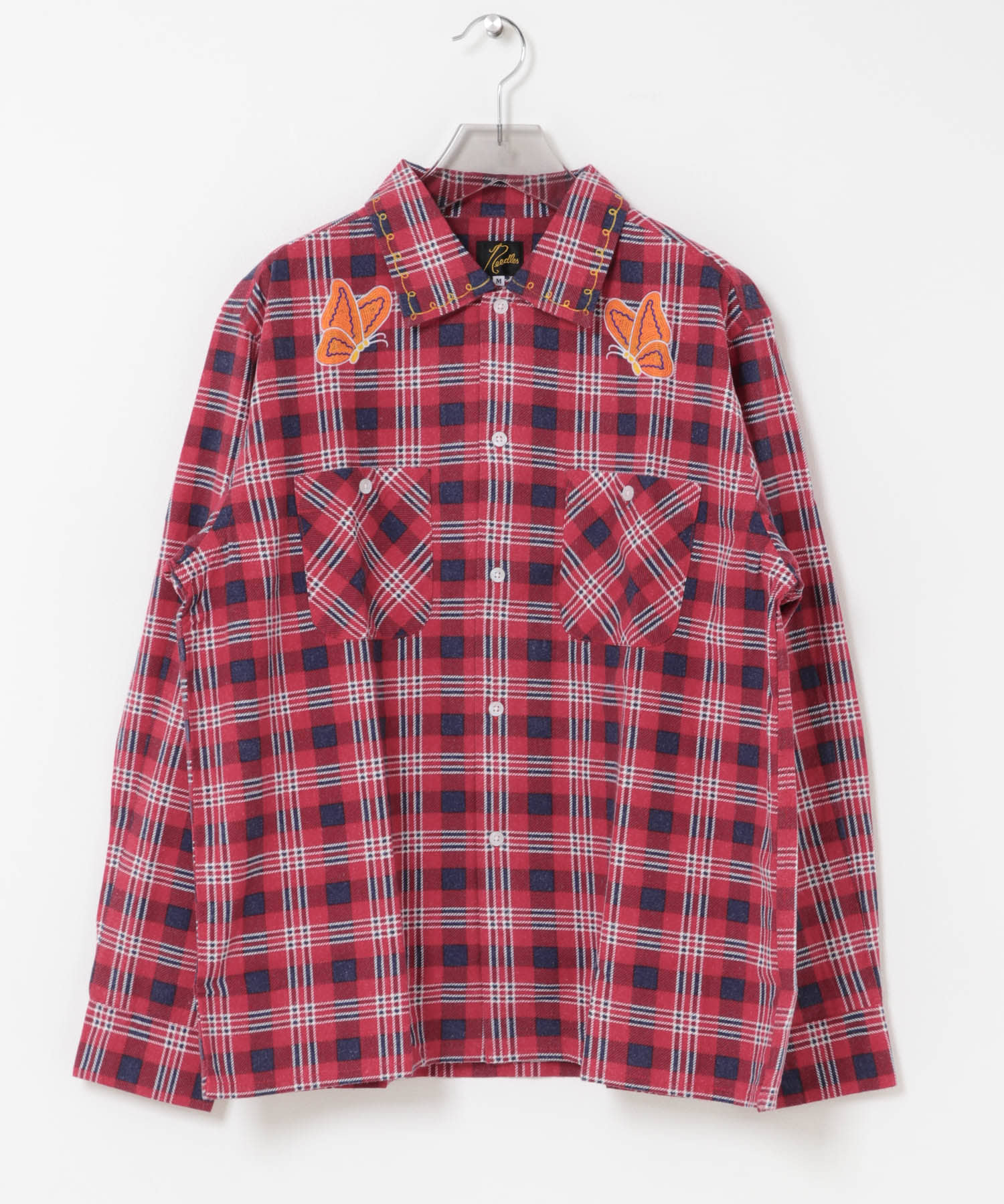 Needles　ONE-UP SHIRTS-PRINTED F/P A RED/NAVY S