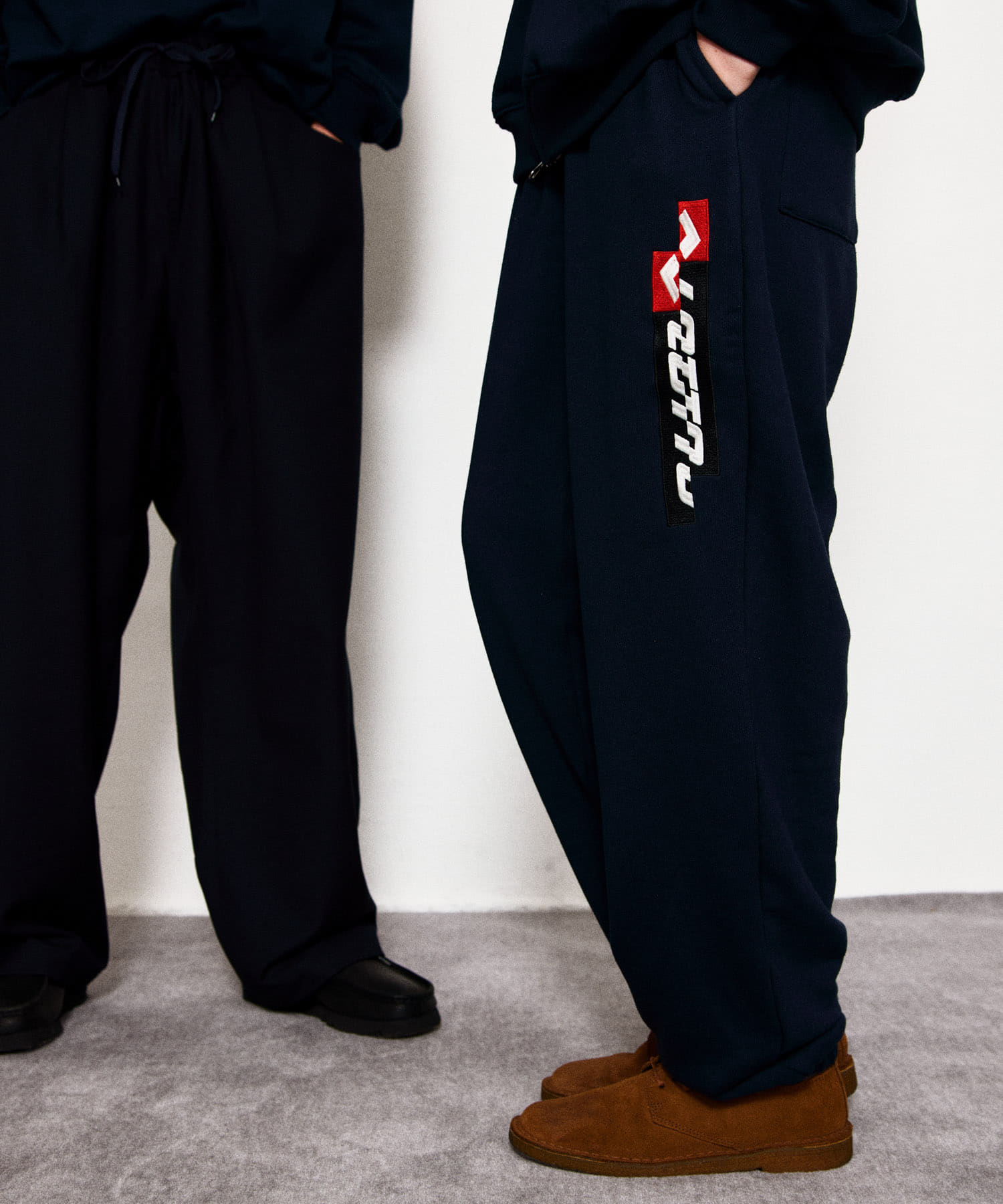 LOTTO　LOGO SWEAT PANTS NAVY M
