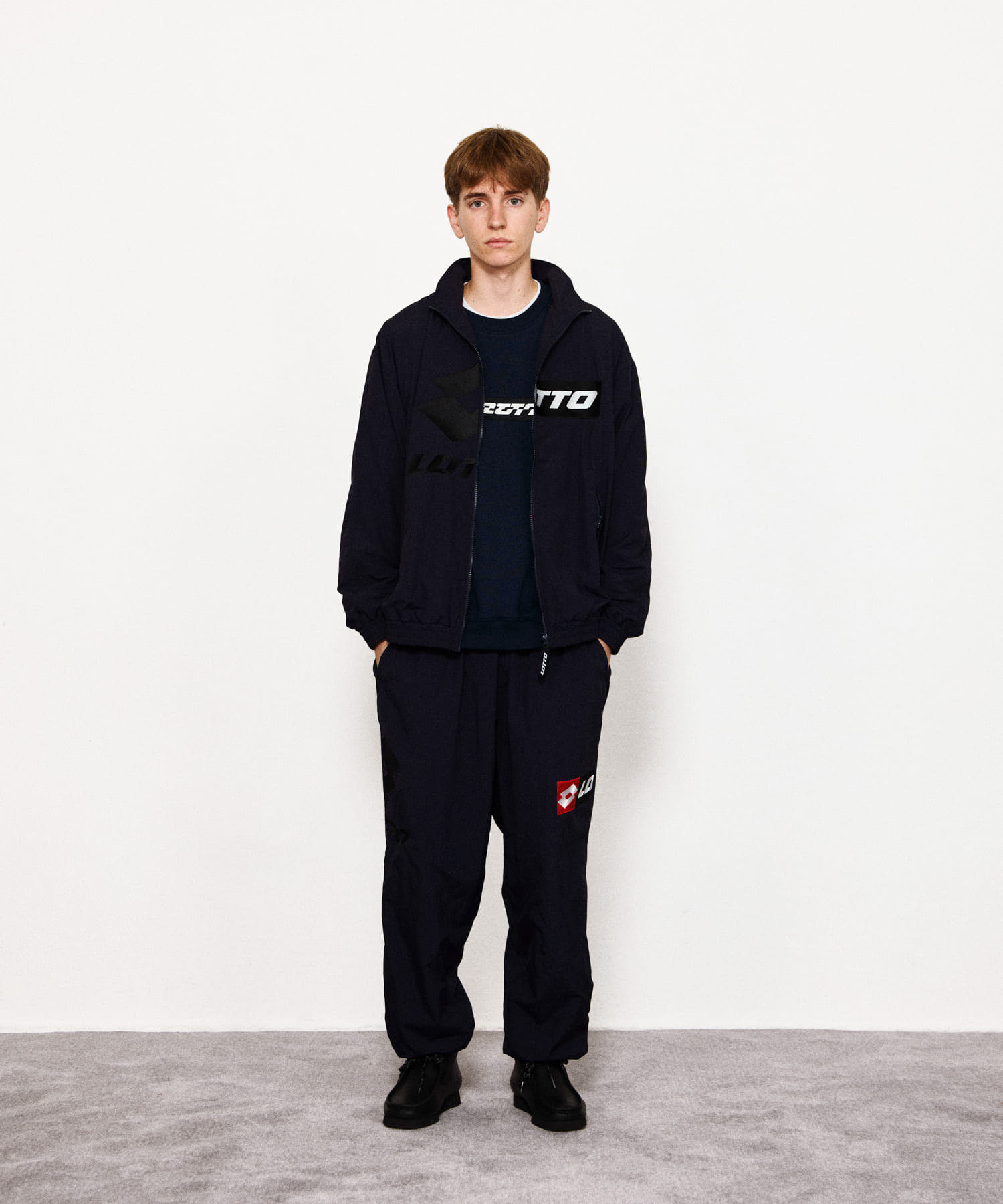 LOTTO　SEPARATE LOGO PANTS BLACK M