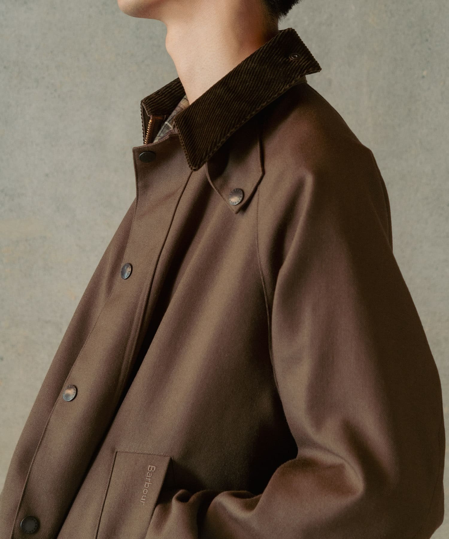 別注』Barbour / URBAN RESEARCH TRANSPORT WOOL JACKET(36 BROWN
