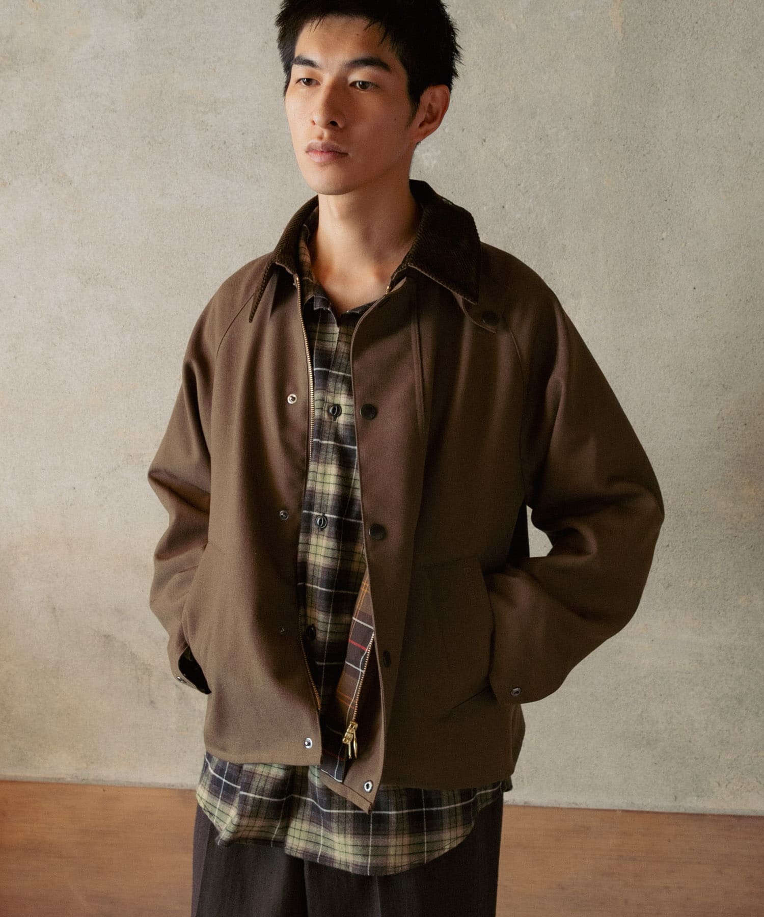 別注』Barbour / URBAN RESEARCH TRANSPORT WOOL JACKET(36 BROWN