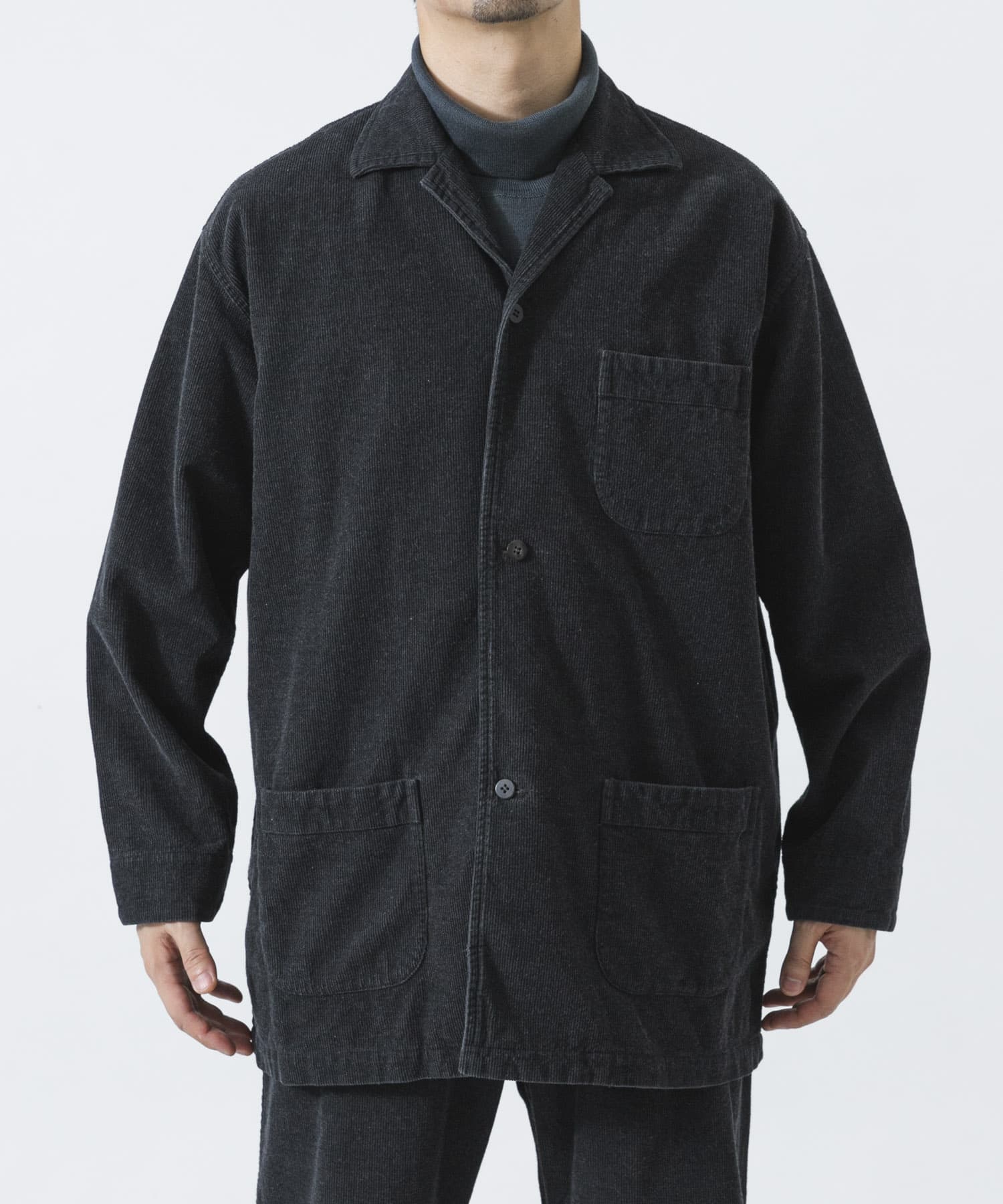 Cale STONE WASHED CODUROY COVERALL(3 CHARCOAL): アウター｜URBAN