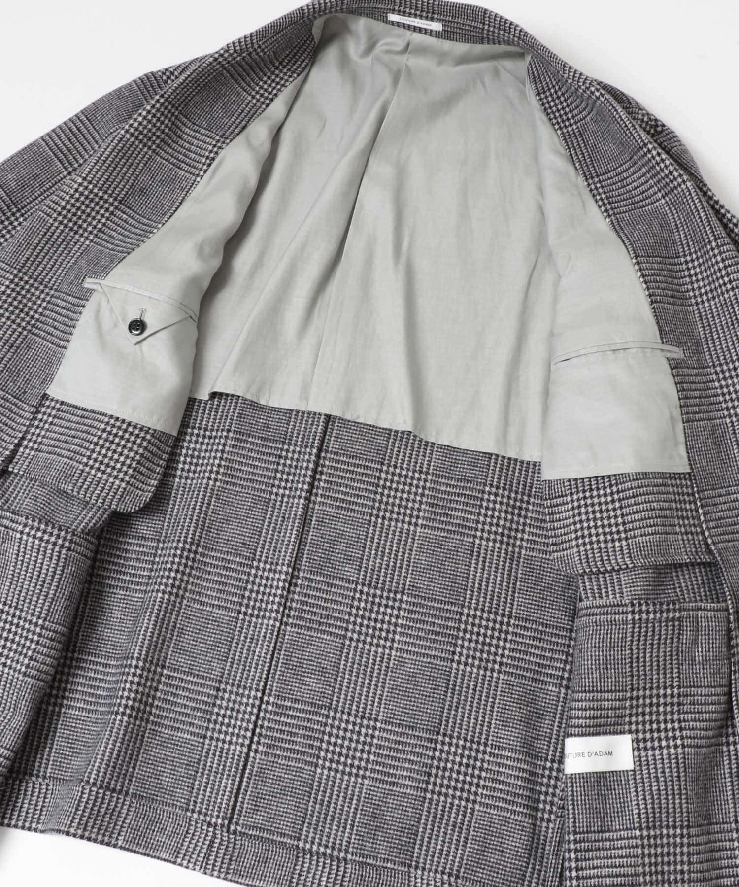 COUTURE D’ADAME　BIG JACKET DOUBLE GLENCHECK Grey 40