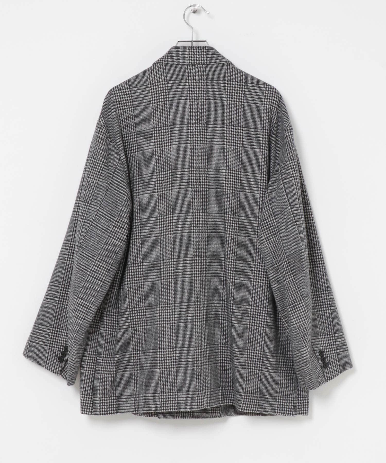 COUTURE D’ADAME　BIG JACKET DOUBLE GLENCHECK Grey 40