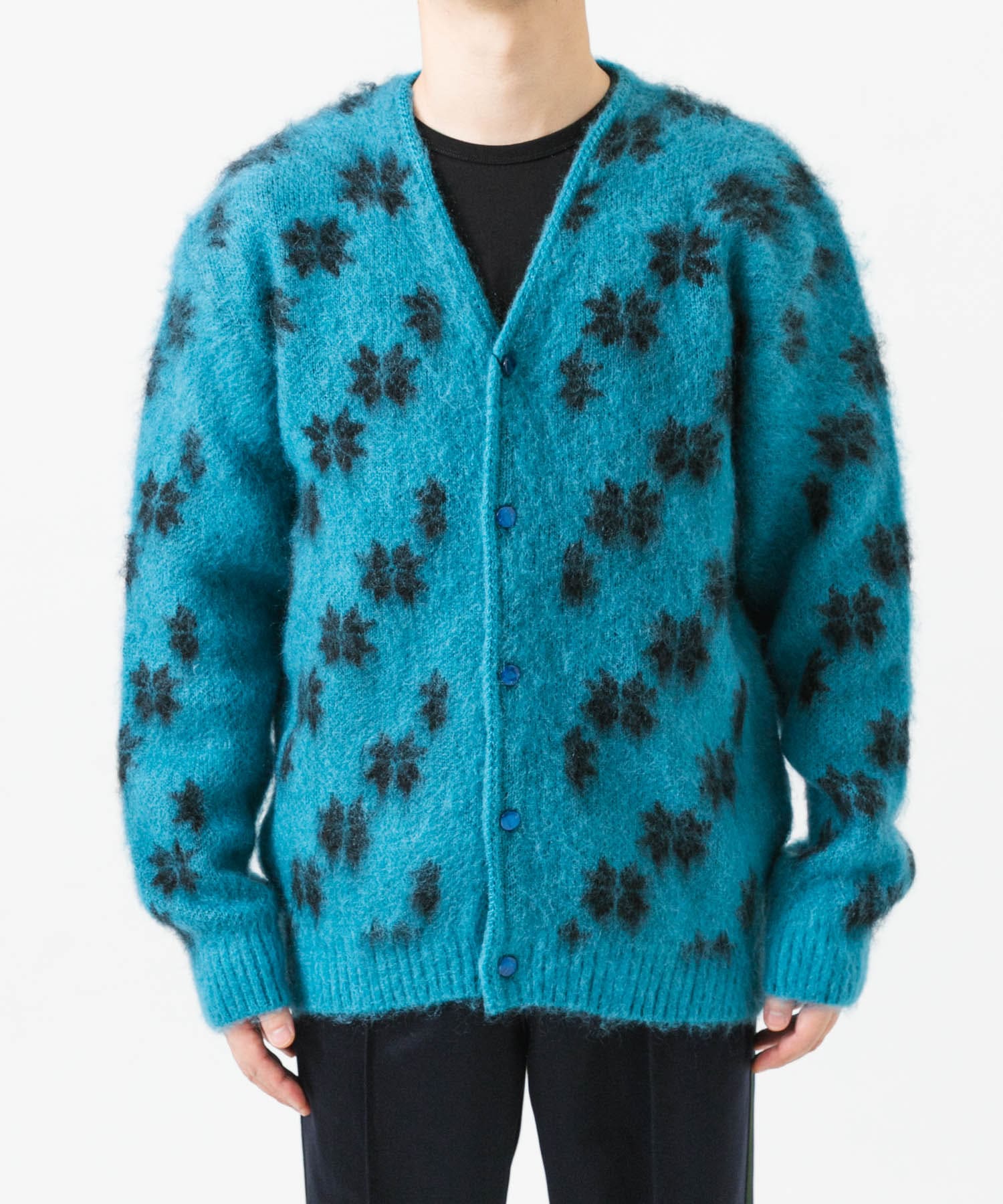 Needles MOHAIR CARDIGAN-SNOWFLAKE(S BLUE): トップス｜URBAN