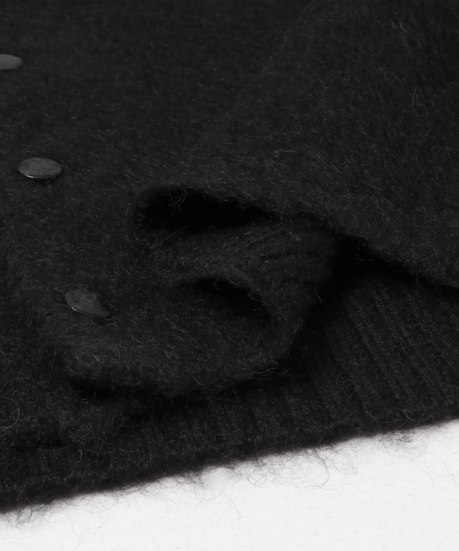 Needles　MOHAIR CREW-NECK CARDIGAN -SOLID C-BLACK S
