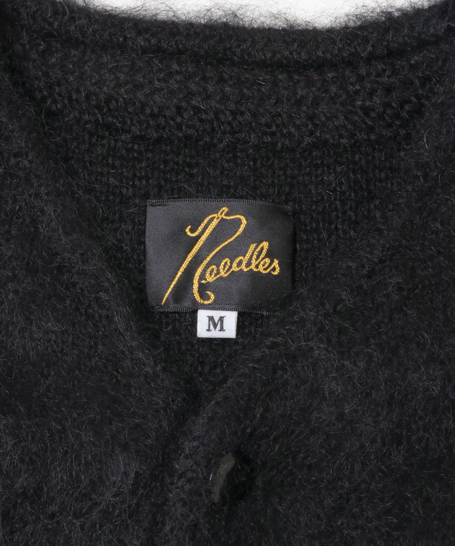 Needles　MOHAIR CREW-NECK CARDIGAN -SOLID C-BLACK S