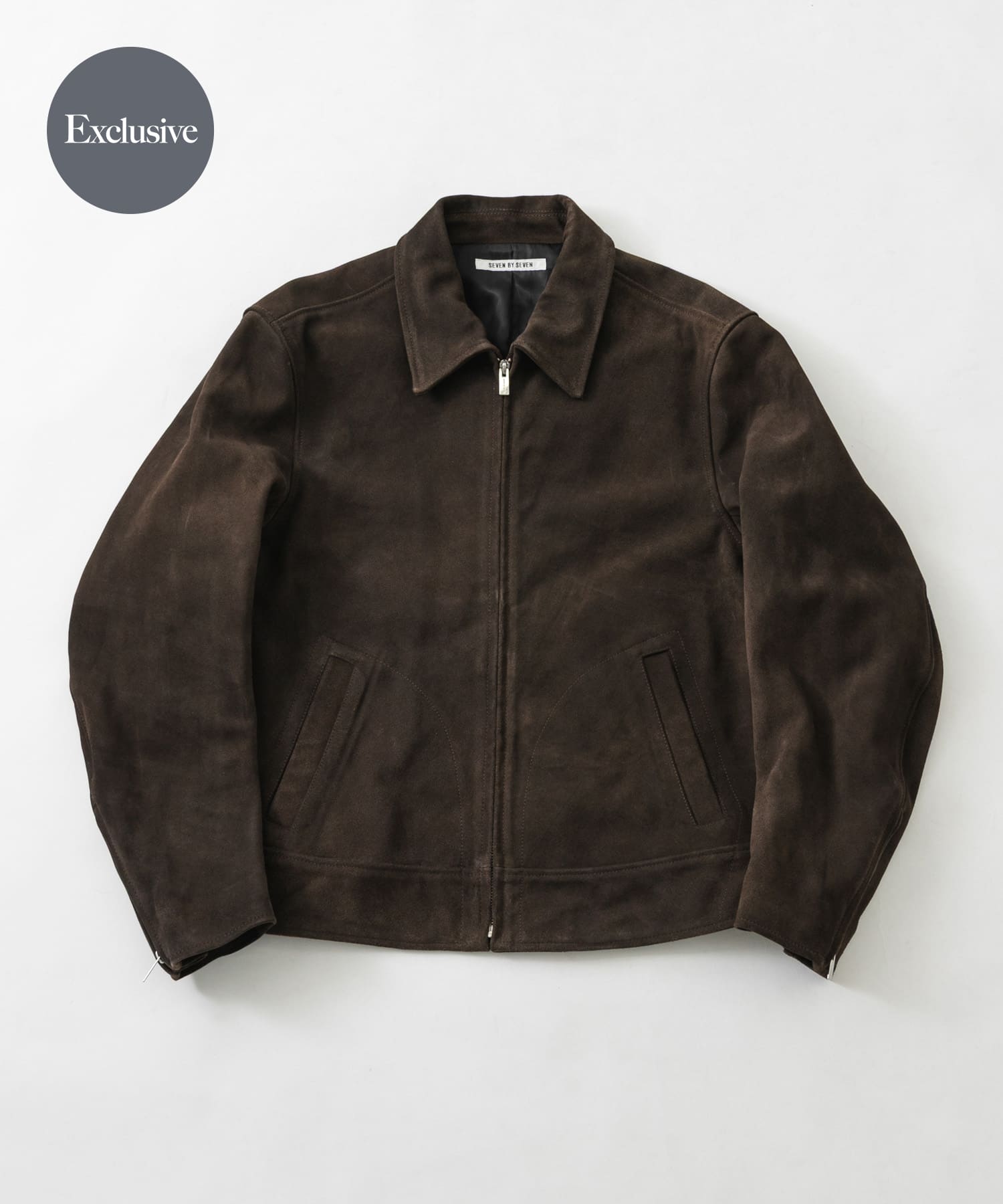 『別注』SEVEN BY SEVEN×URBAN RESEARCH　LEATHER BLOUSON D.BROWN M