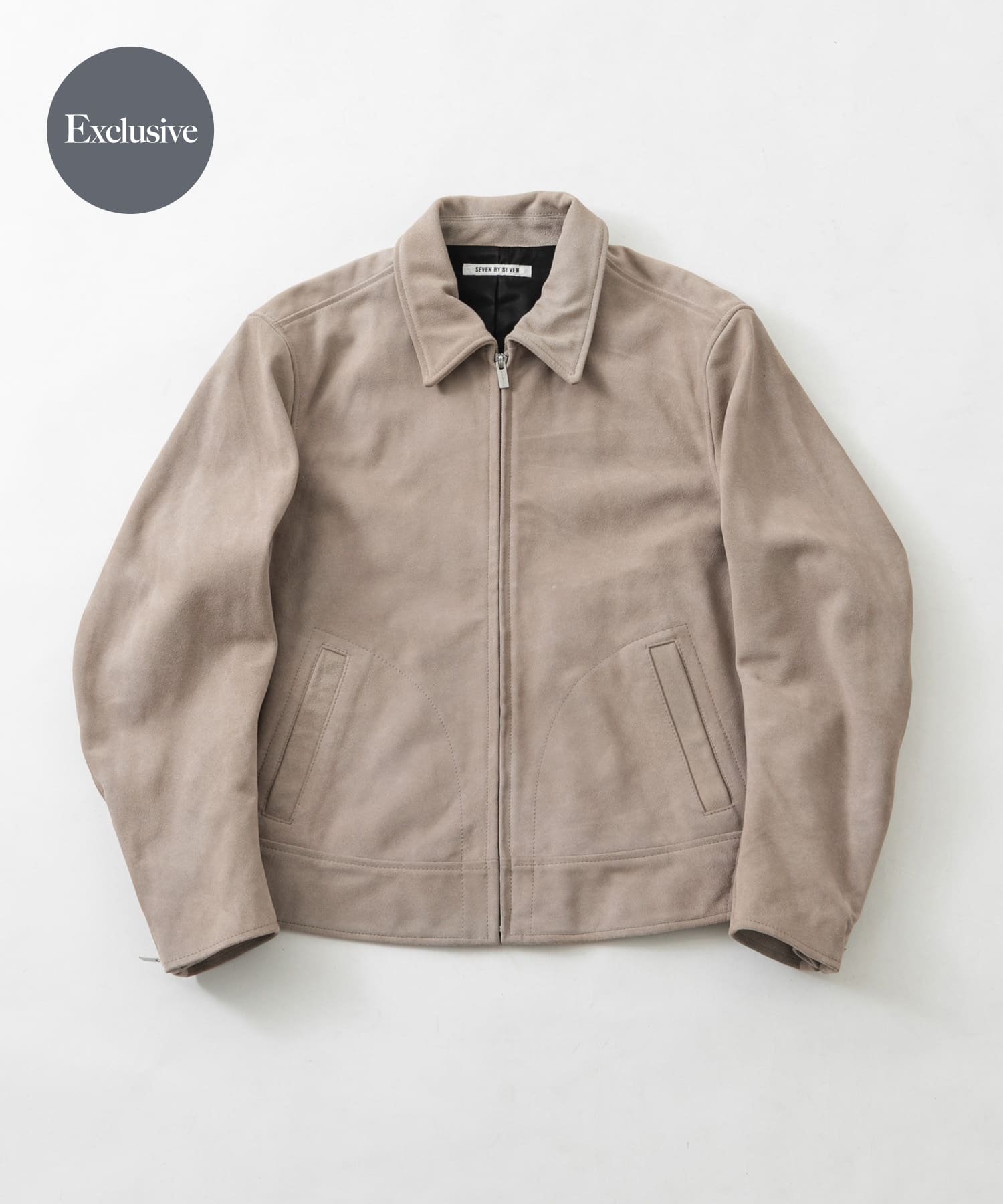 『別注』SEVEN BY SEVEN×URBAN RESEARCH　LEATHER BLOUSON ECRU M