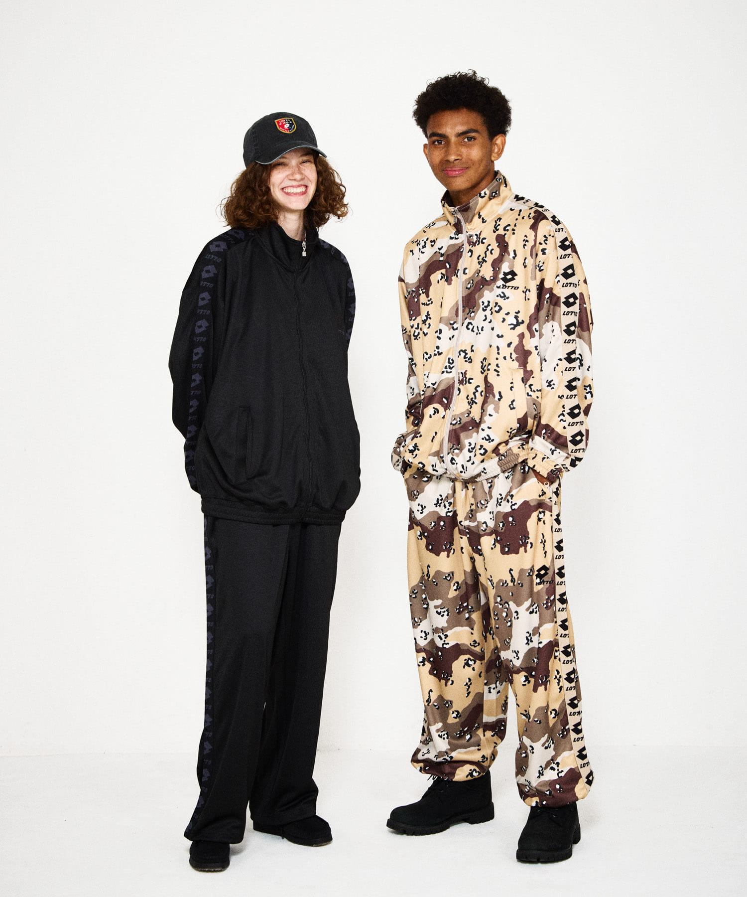 LOTTO　LOGO TAPE TRACK JACKET BLACK M