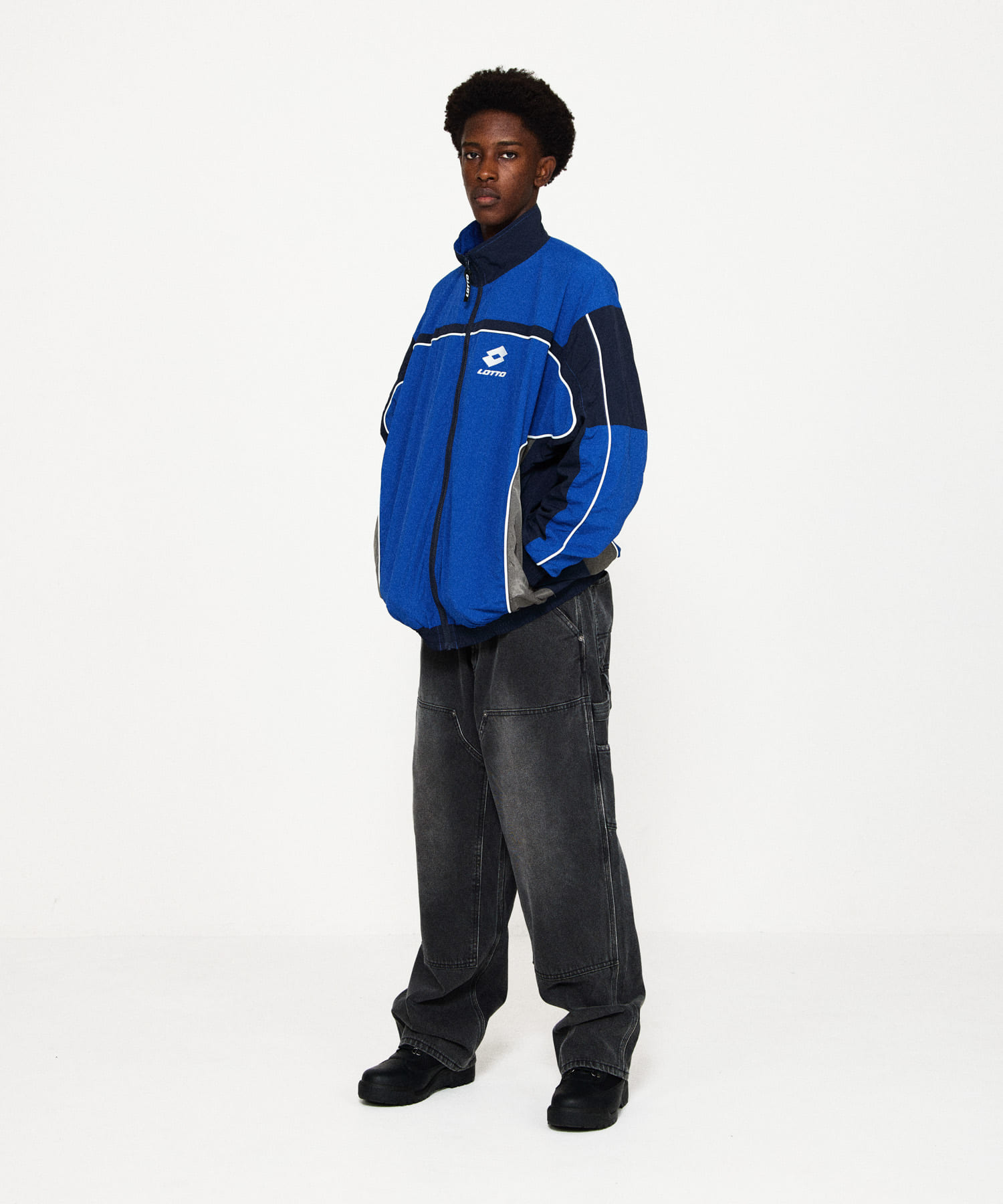 LOTTO　HERITAGE PANEL BLOUSON NAVY M
