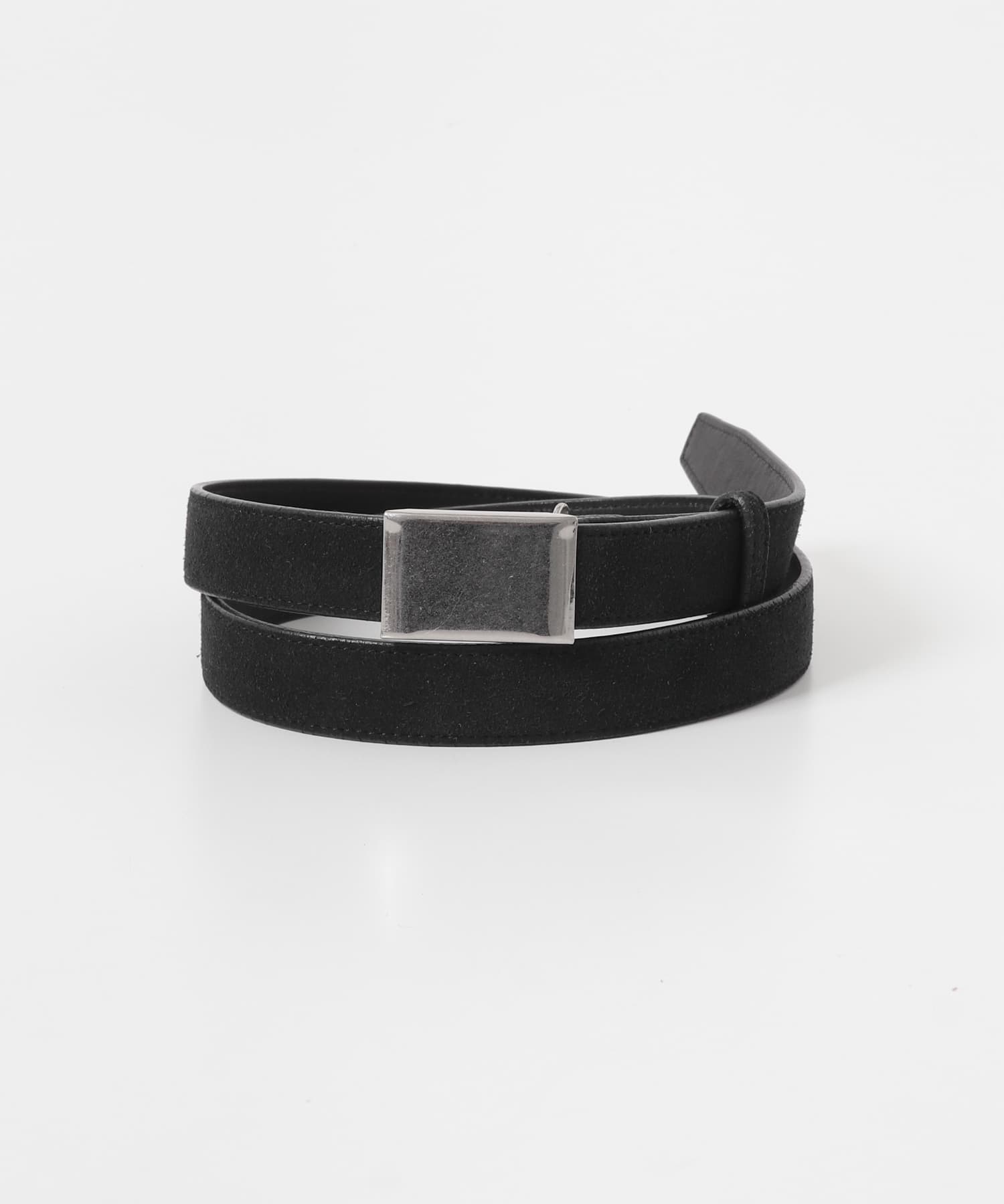Scye　Suede Box Buckle Belt