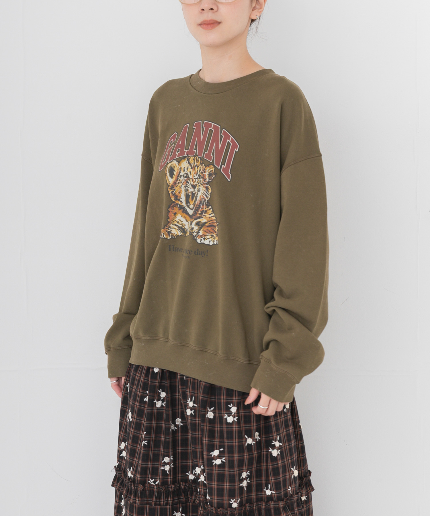 GANNI　ISOLI CREWNECK TIGER