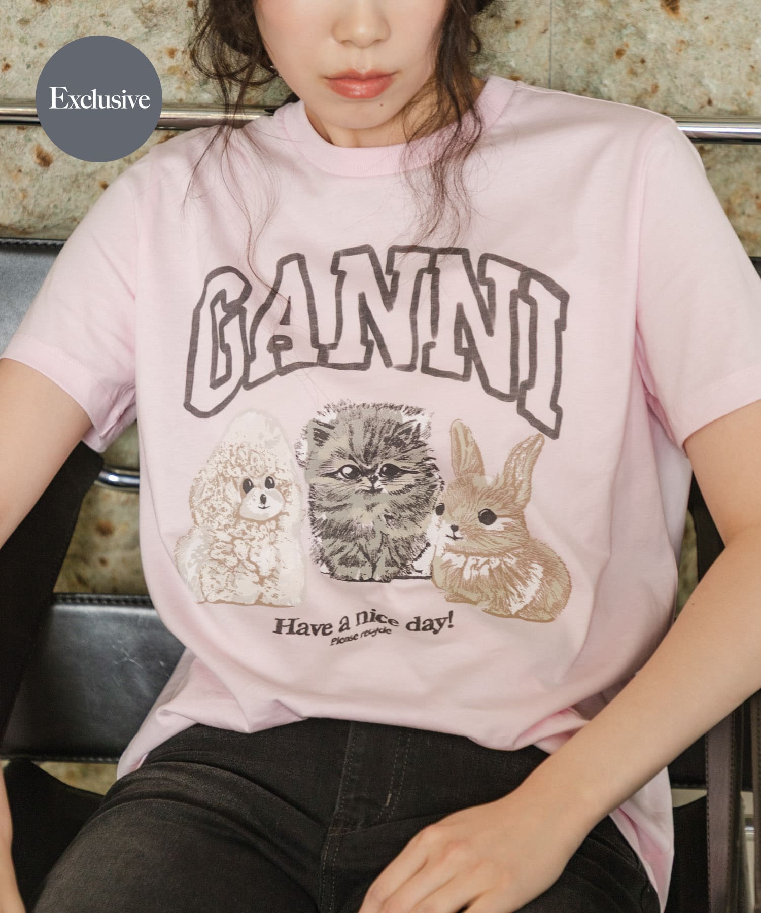 GANNI　EXCLUSIVE RELAXED T-SHIRTS