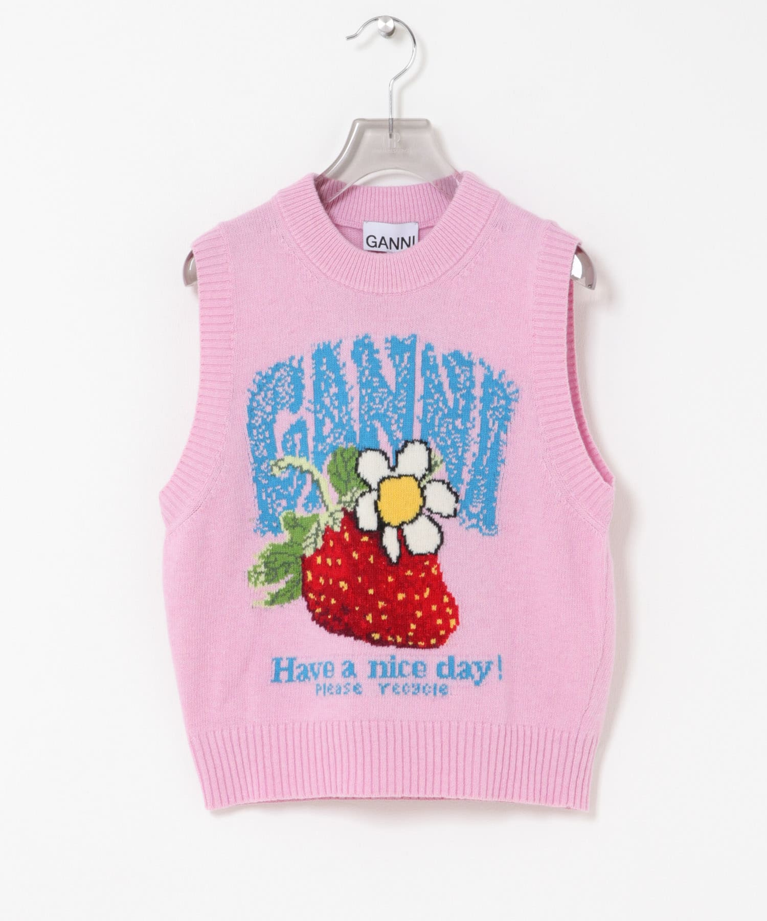GANNI　GRAPHIC WOOL VEST