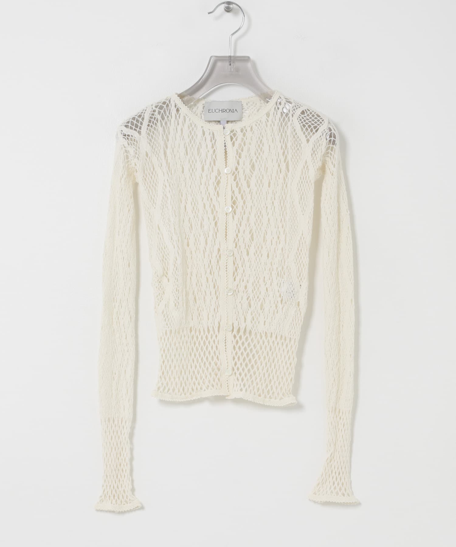 EUCHRONIA　STRETCH LACE CARDIGAN