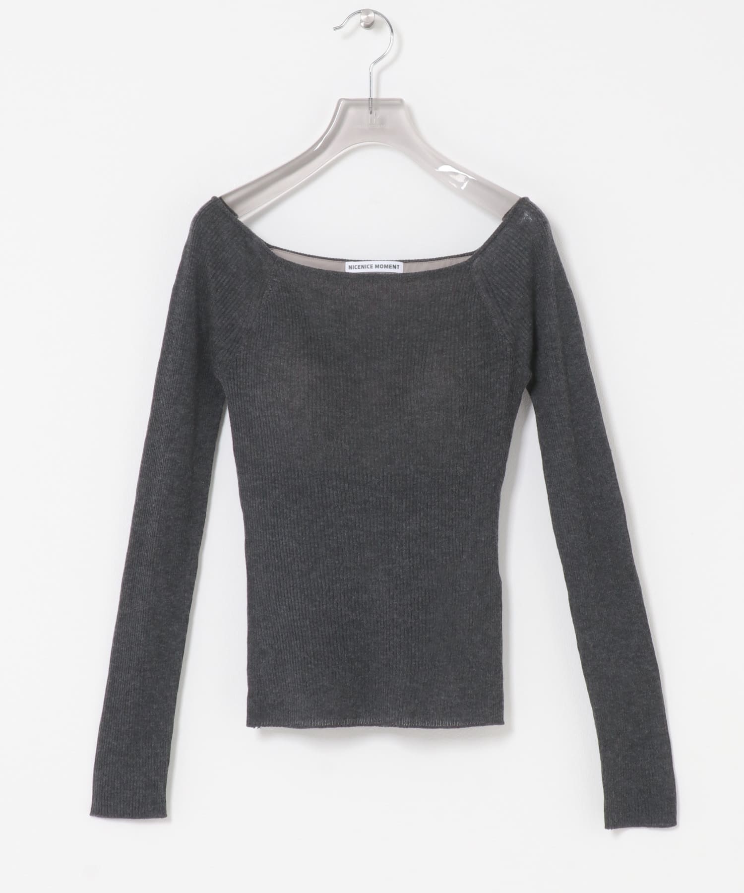 NICENICE MOMENT　OPEN SHOULDER RIB SHELL