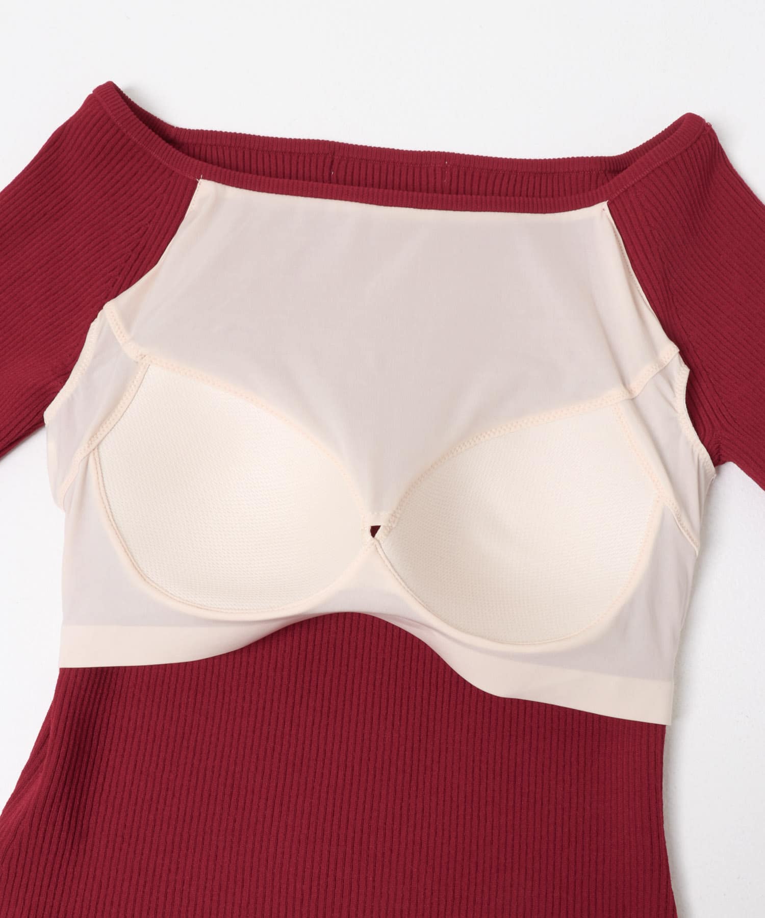 NICENICE MOMENT　OPEN SHOULDER HS SHELL DEEP RED S