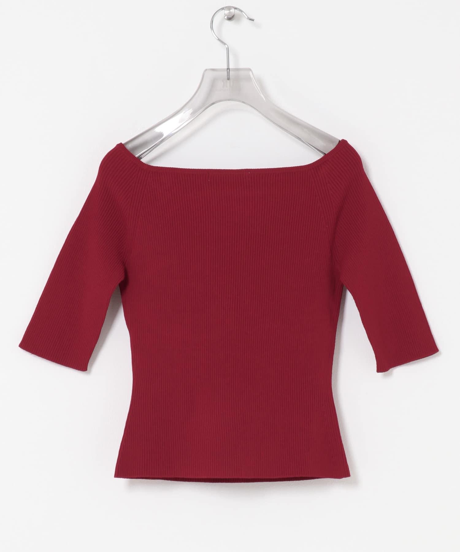 NICENICE MOMENT OPEN SHOULDER HS SHELL(S DEEP RED): トップス