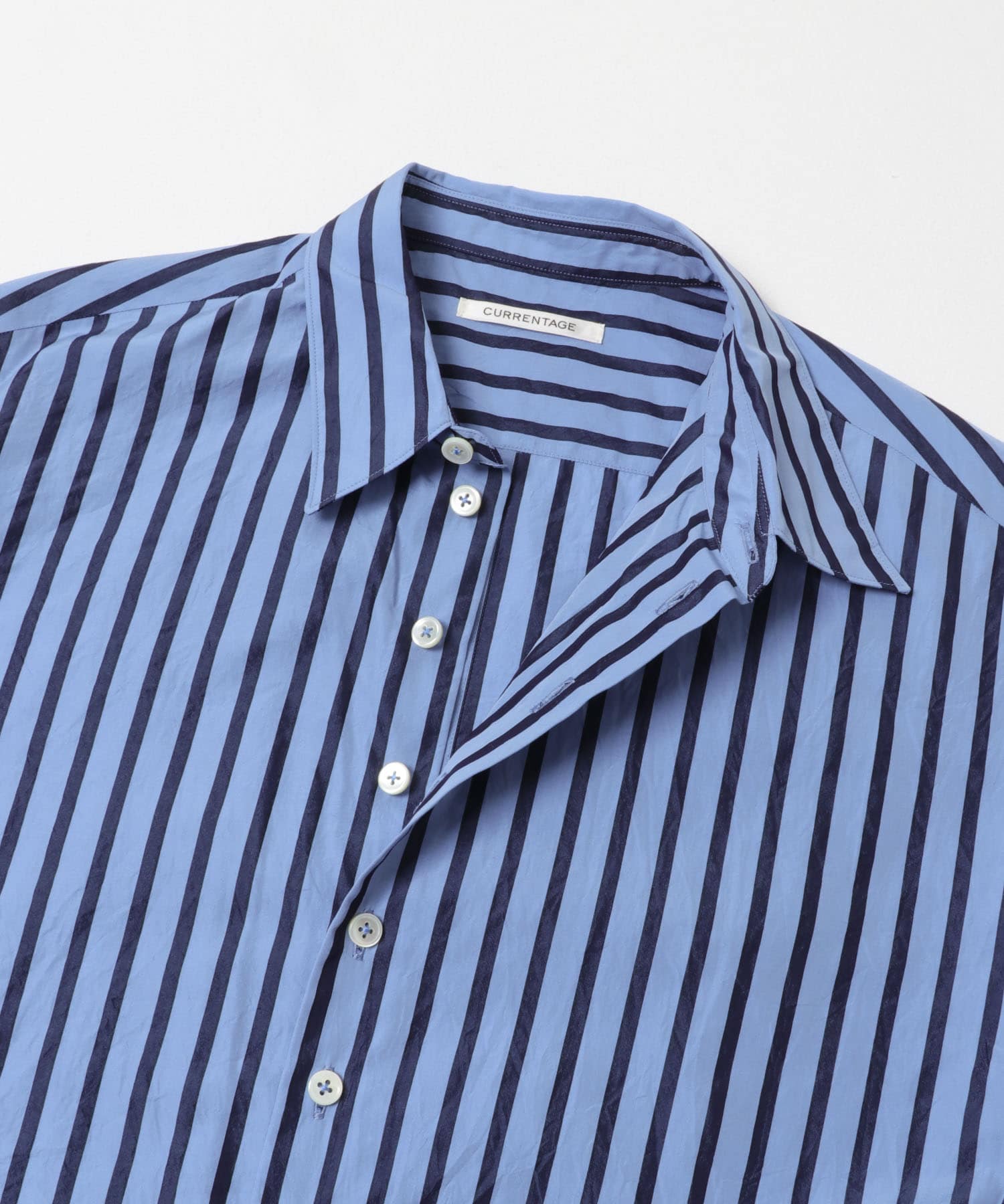 CURRENTAGE　カットソーストラップシャツクロス STRIPE Free