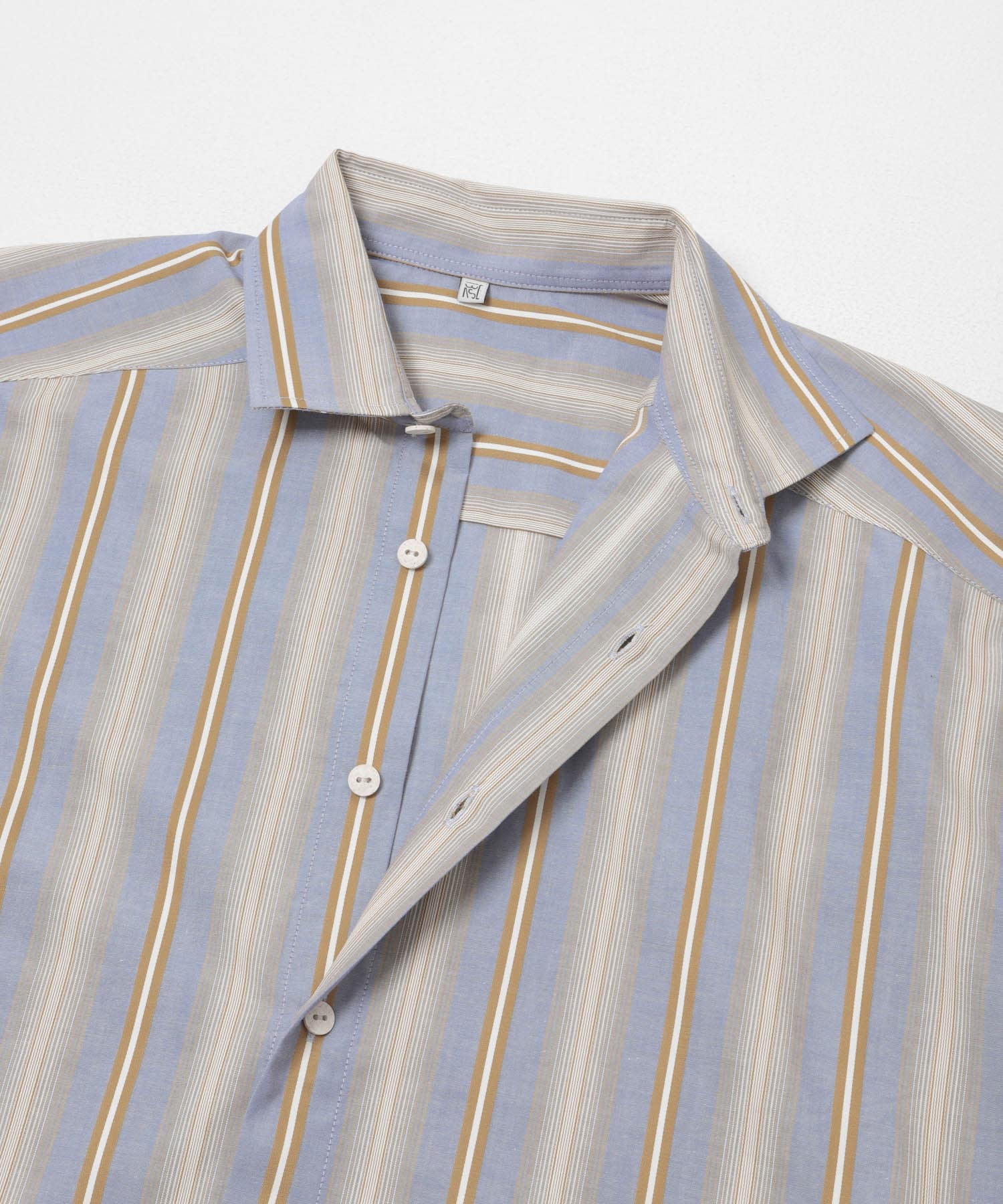 BASERANGE　CLAUDE SHIRTS GRIDSTRIPE S