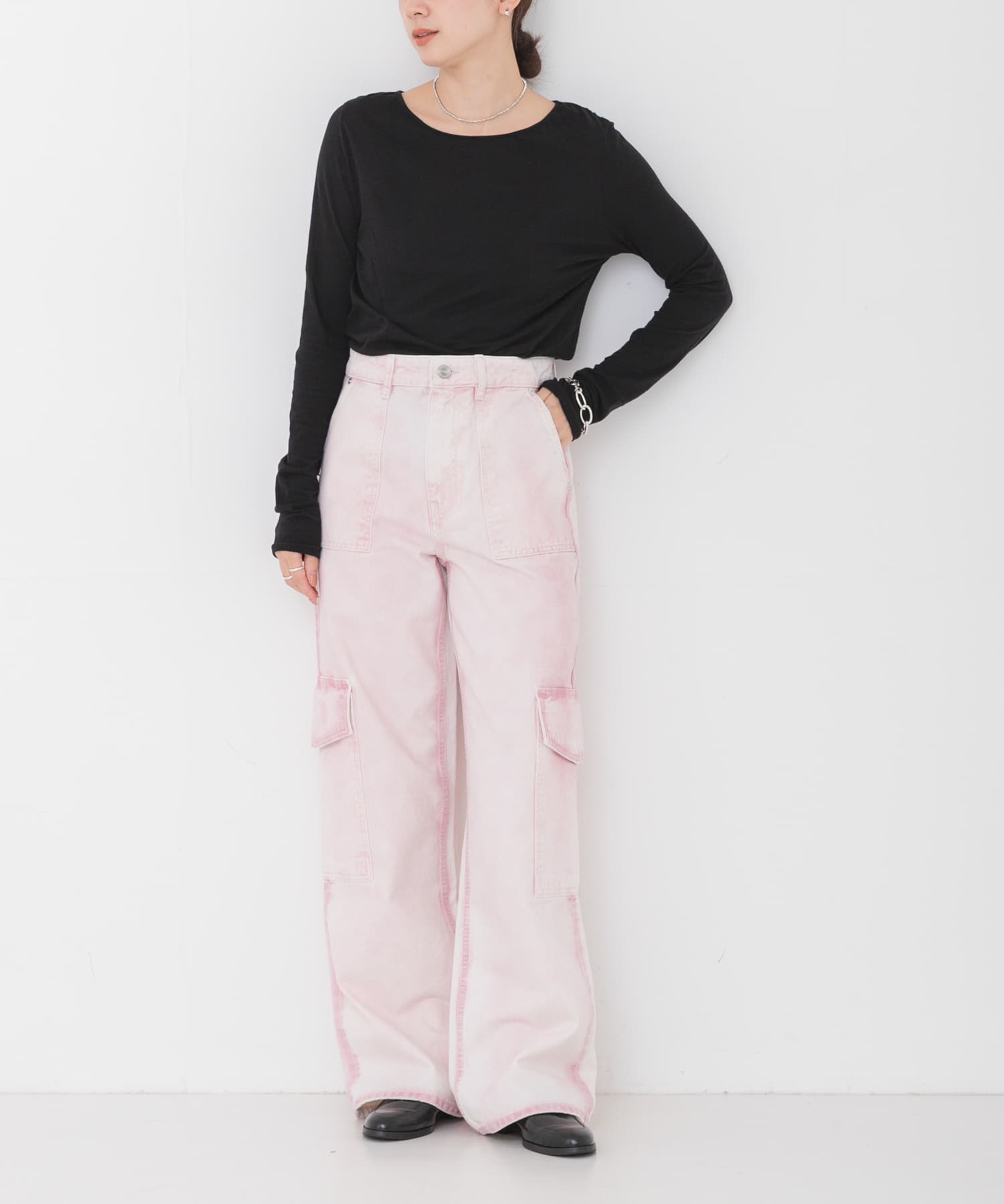 GANNI SPRAY DENIM ANGI JEANS(26 PALE LILAC): ボトム｜URBAN