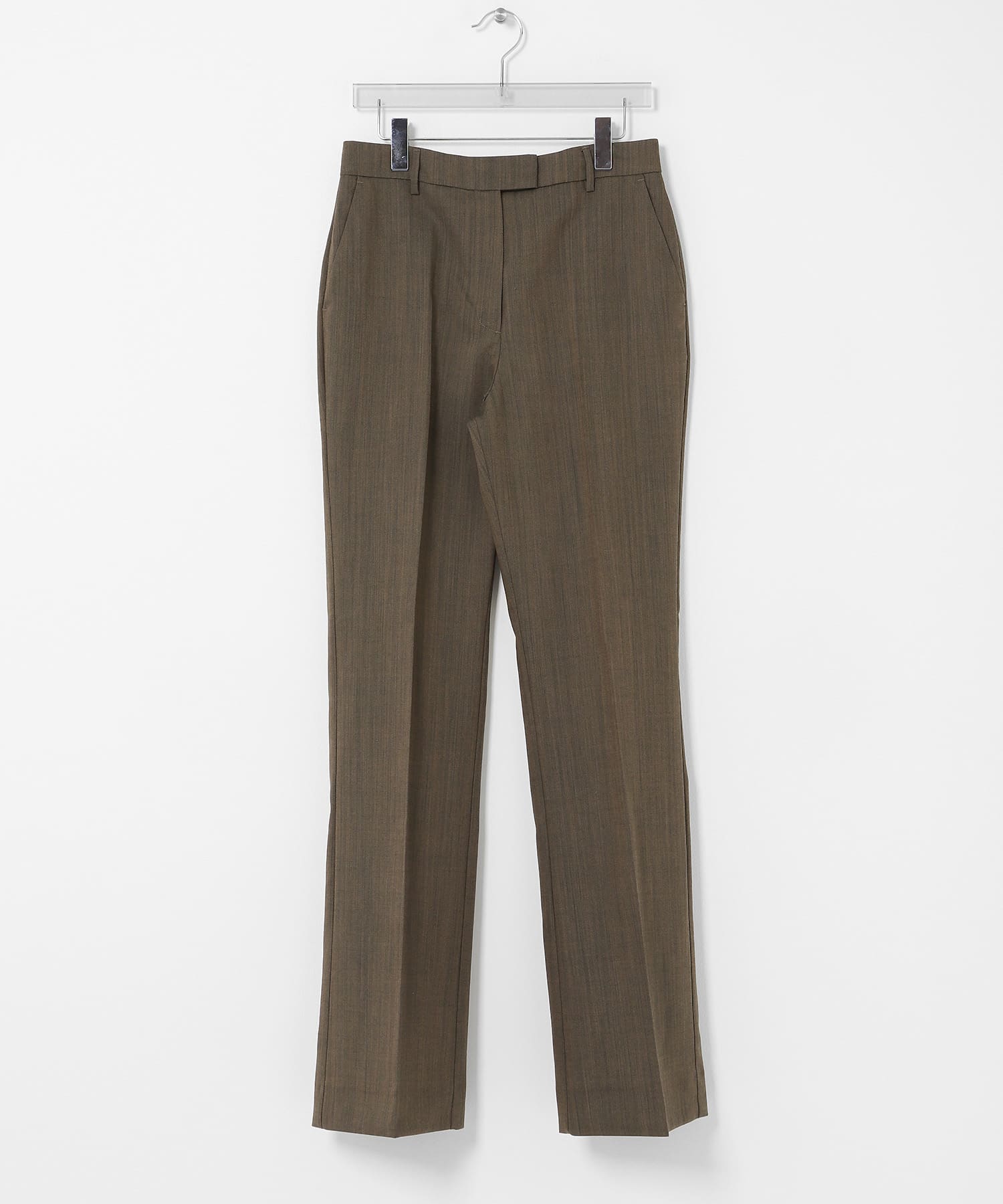 GANNI　WOOL MELANGE STRAIGHT PANTS
