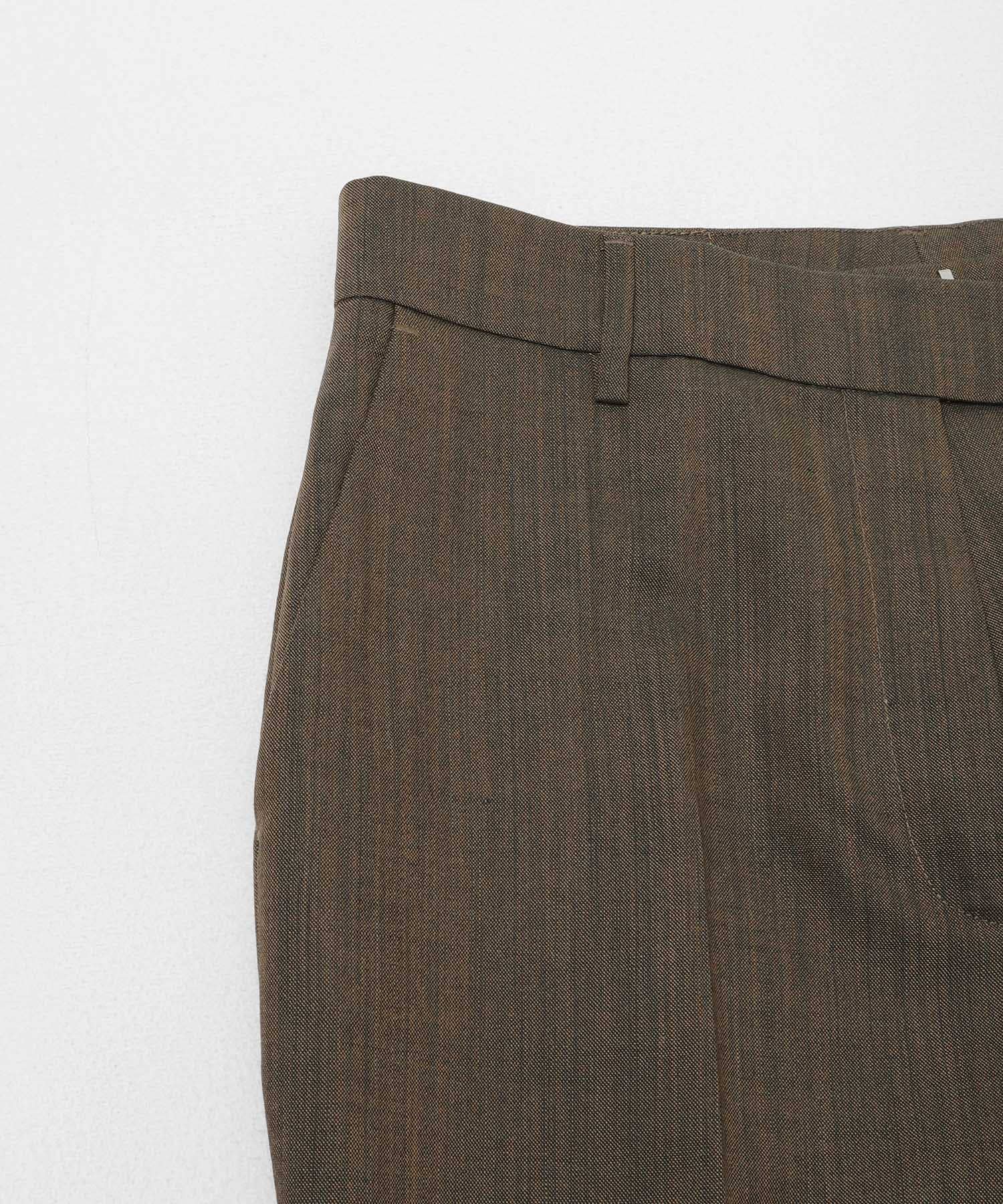 GANNI　WOOL MELANGE STRAIGHT PANTS CANTEEN 36