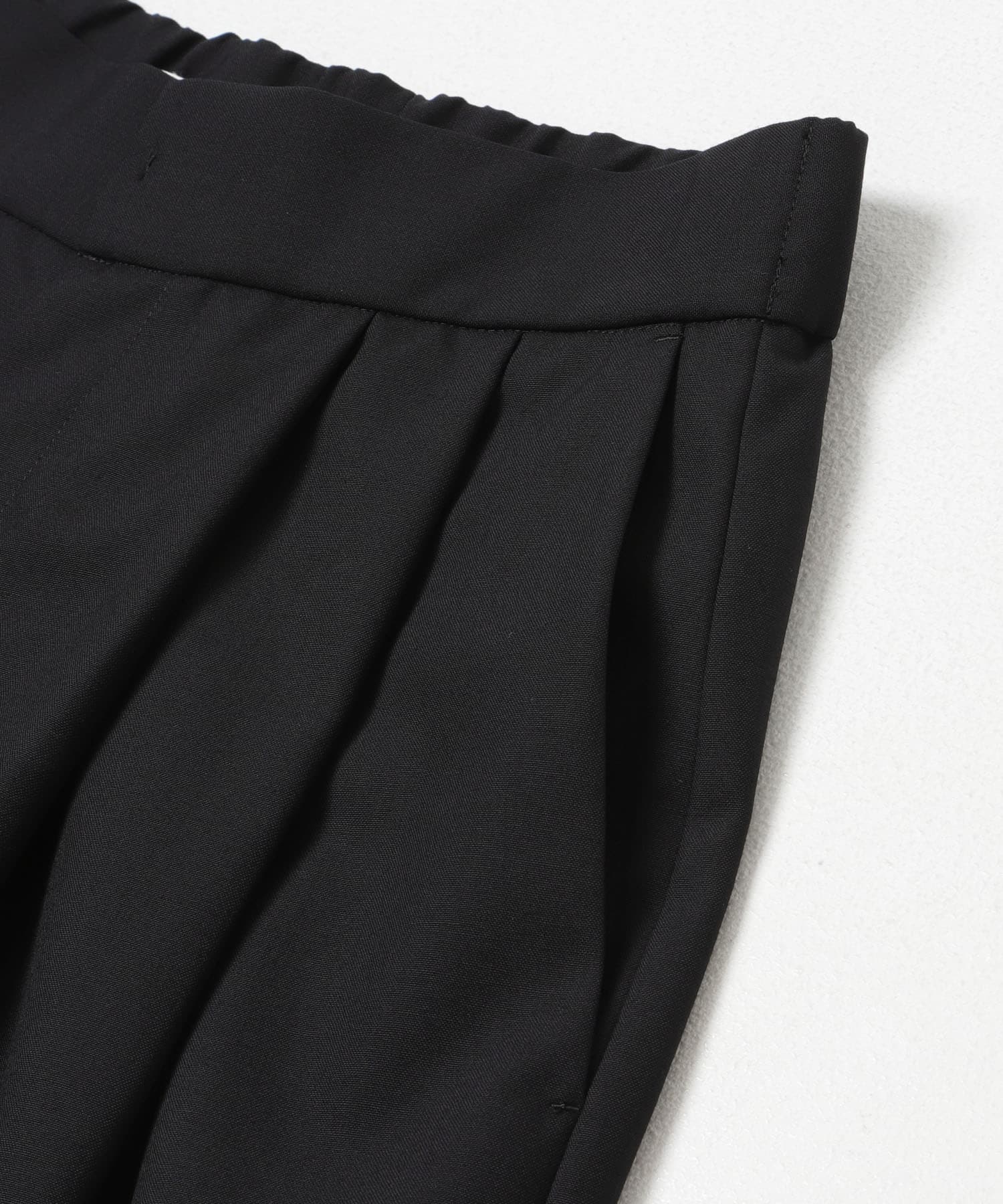 ATON　WOOL TROPICAL EASY PANTS BLACK 1
