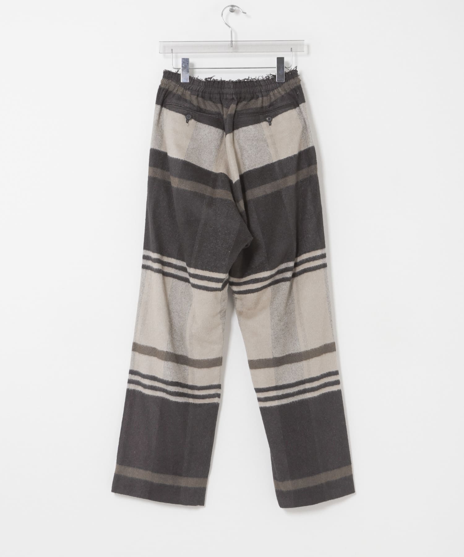 SEEALL　RAW EDGE EASY PANTS N PLAID 2