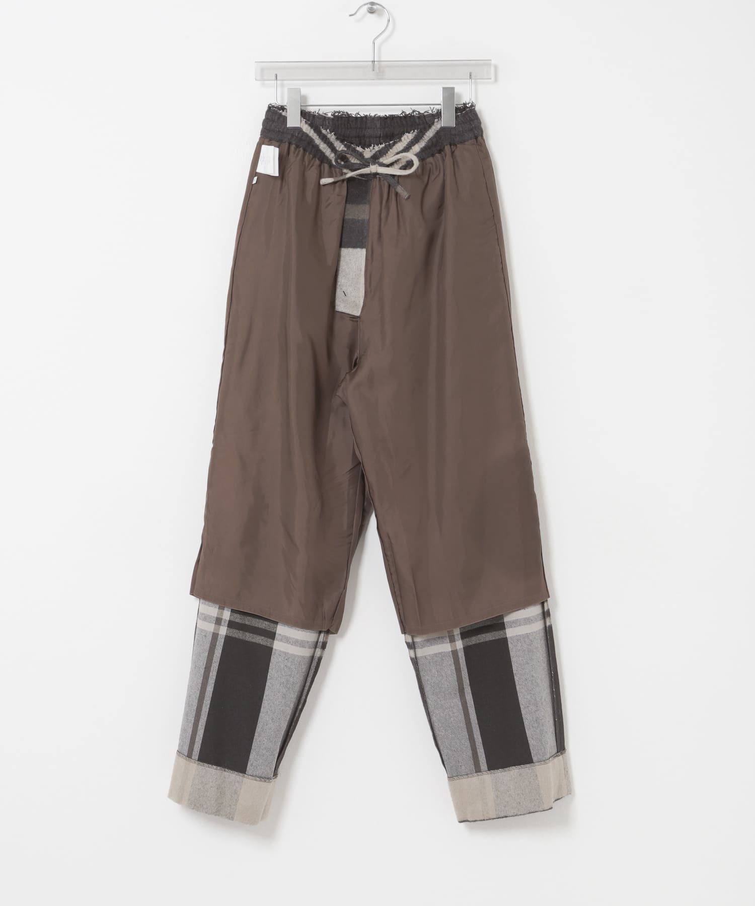 SEEALL　RAW EDGE EASY PANTS N PLAID 2