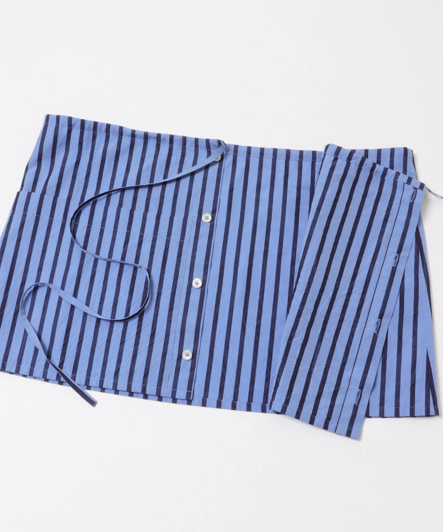 CURRENTAGE　エプロン付きパジャマパンツ STRIPE 2