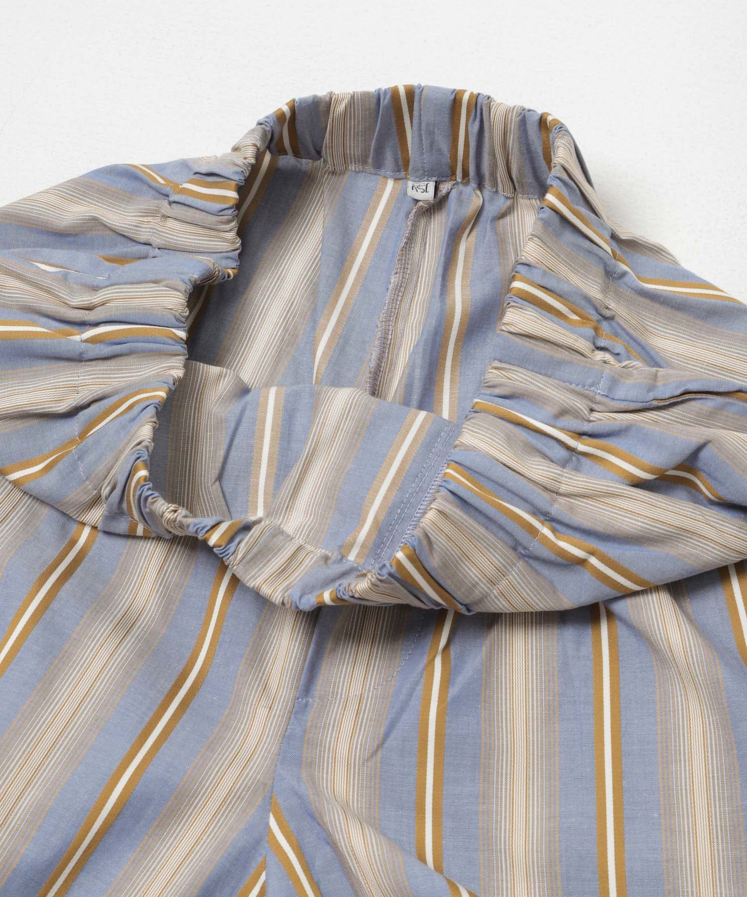 BASERANGE　CLAUDE PANTS GRIDSTRIPE XS