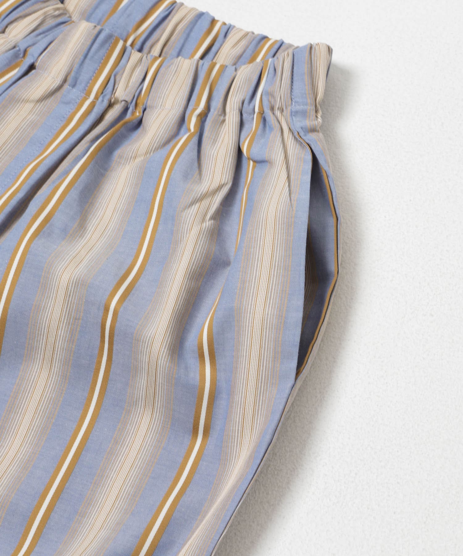 BASERANGE　CLAUDE PANTS GRIDSTRIPE XS