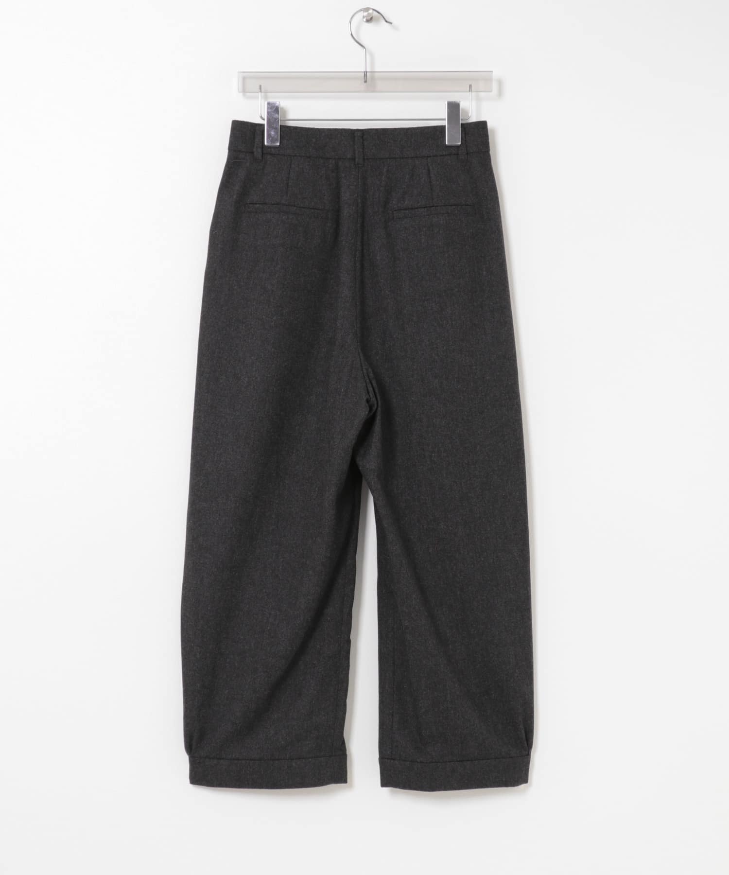 AMOMENTO　WOOL SHIRRING PANTS CHARCOAL 0