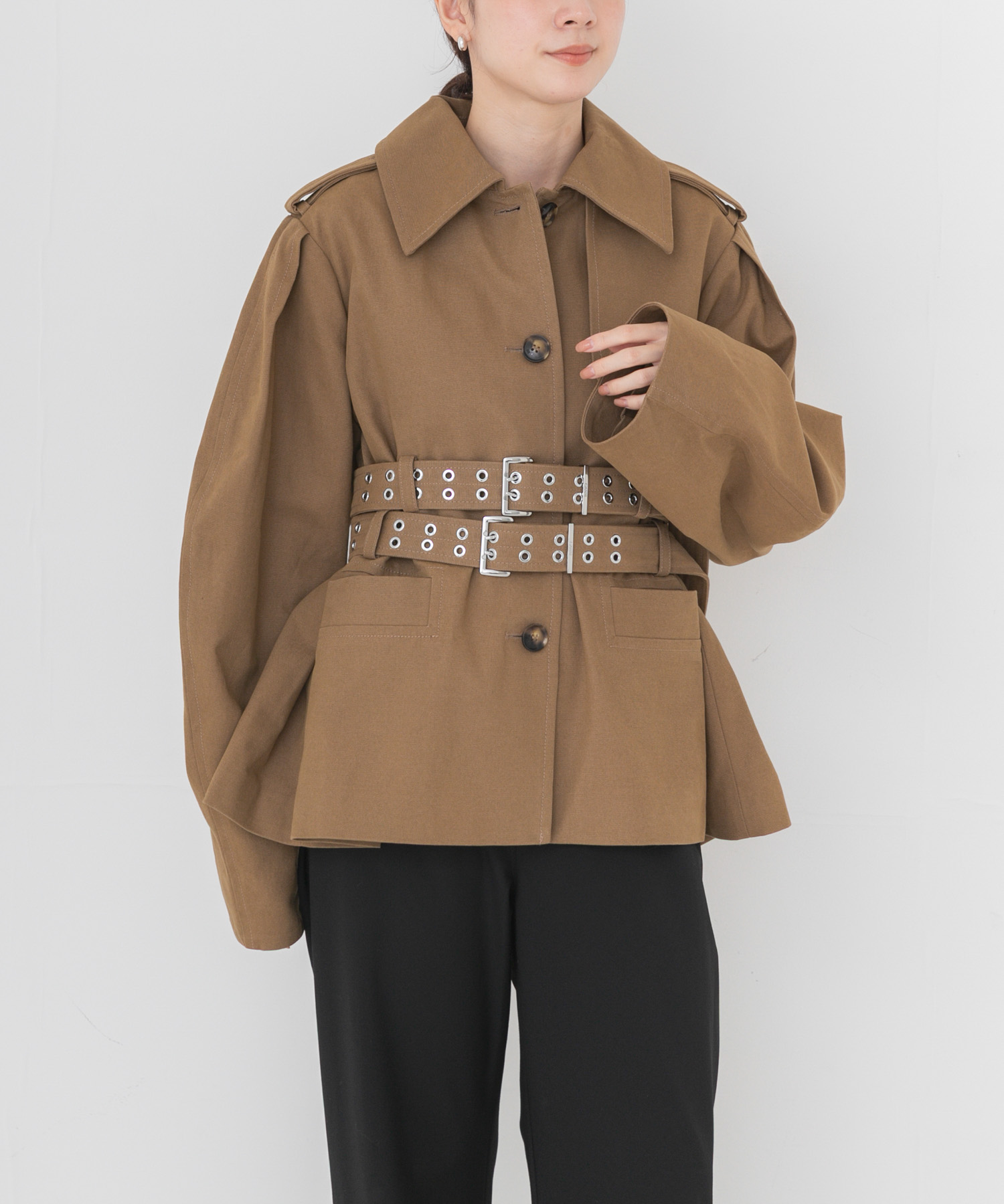 GANNI　SHORT PEPLUM JACKET