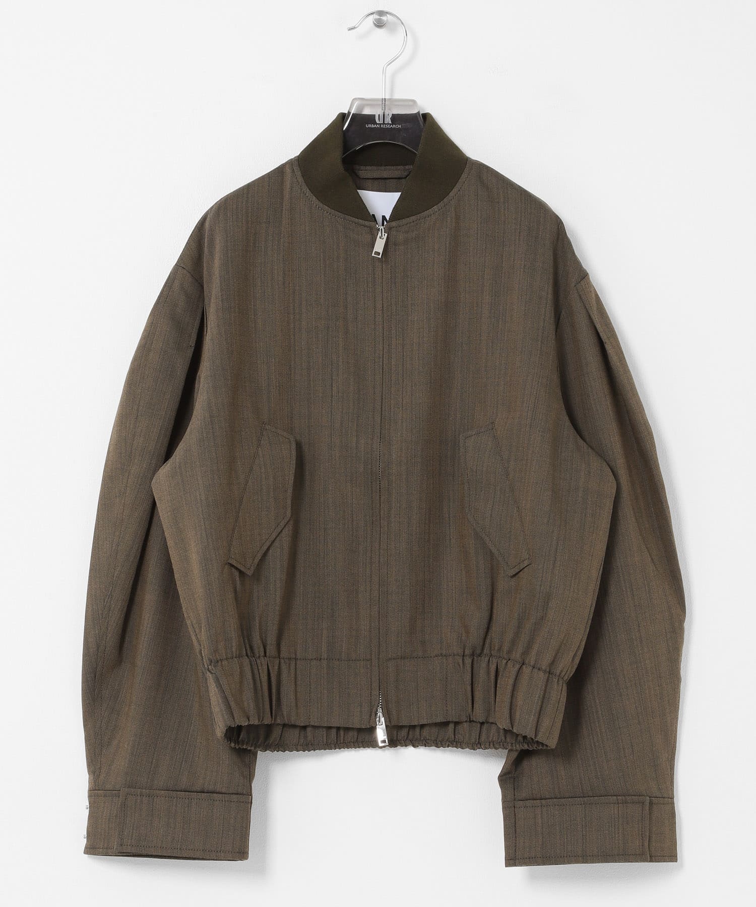 GANNI　WOOL MELANGE BOMBER JACKET