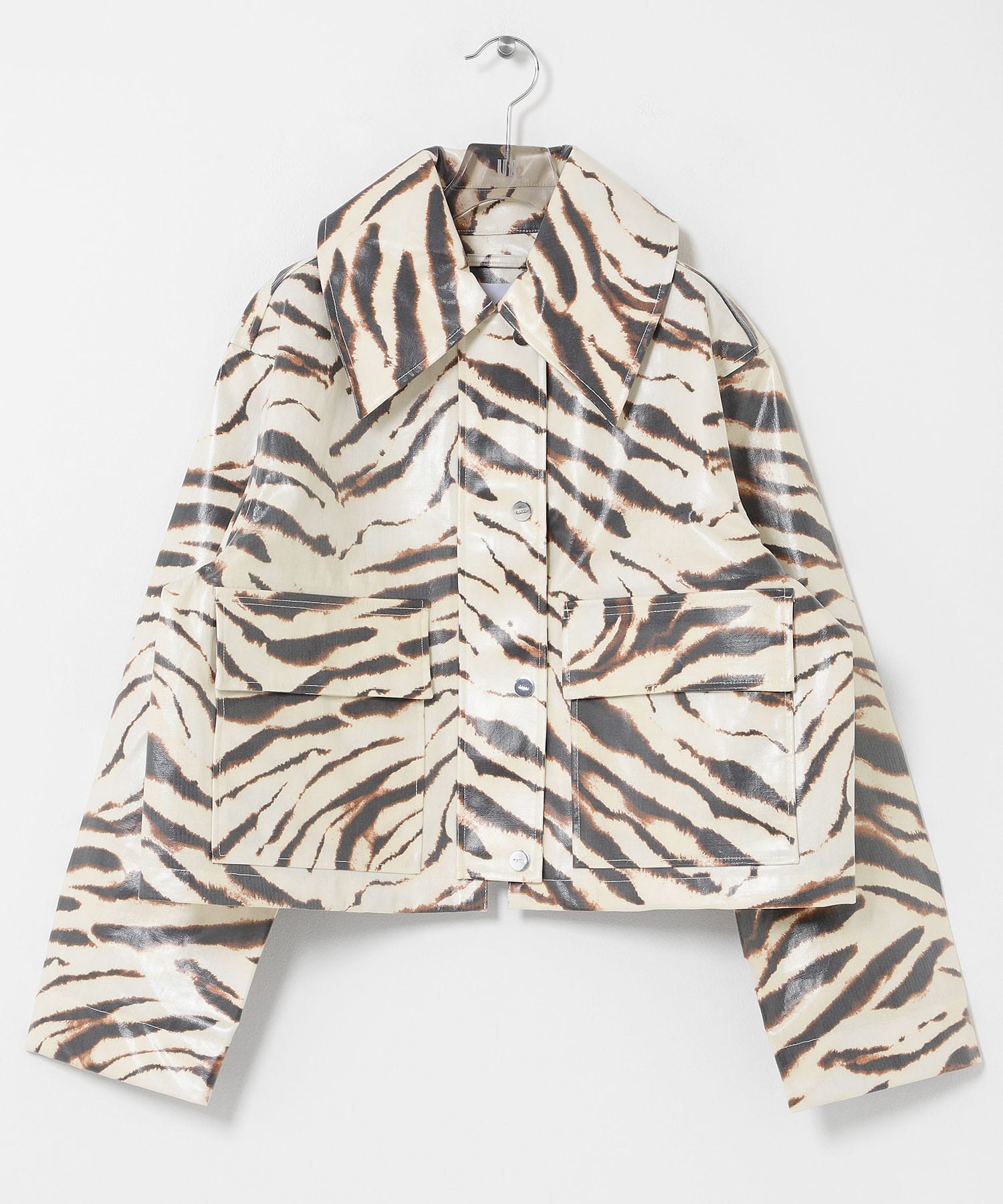 GANNI　PRINTED LAMINATED BARN JACKET