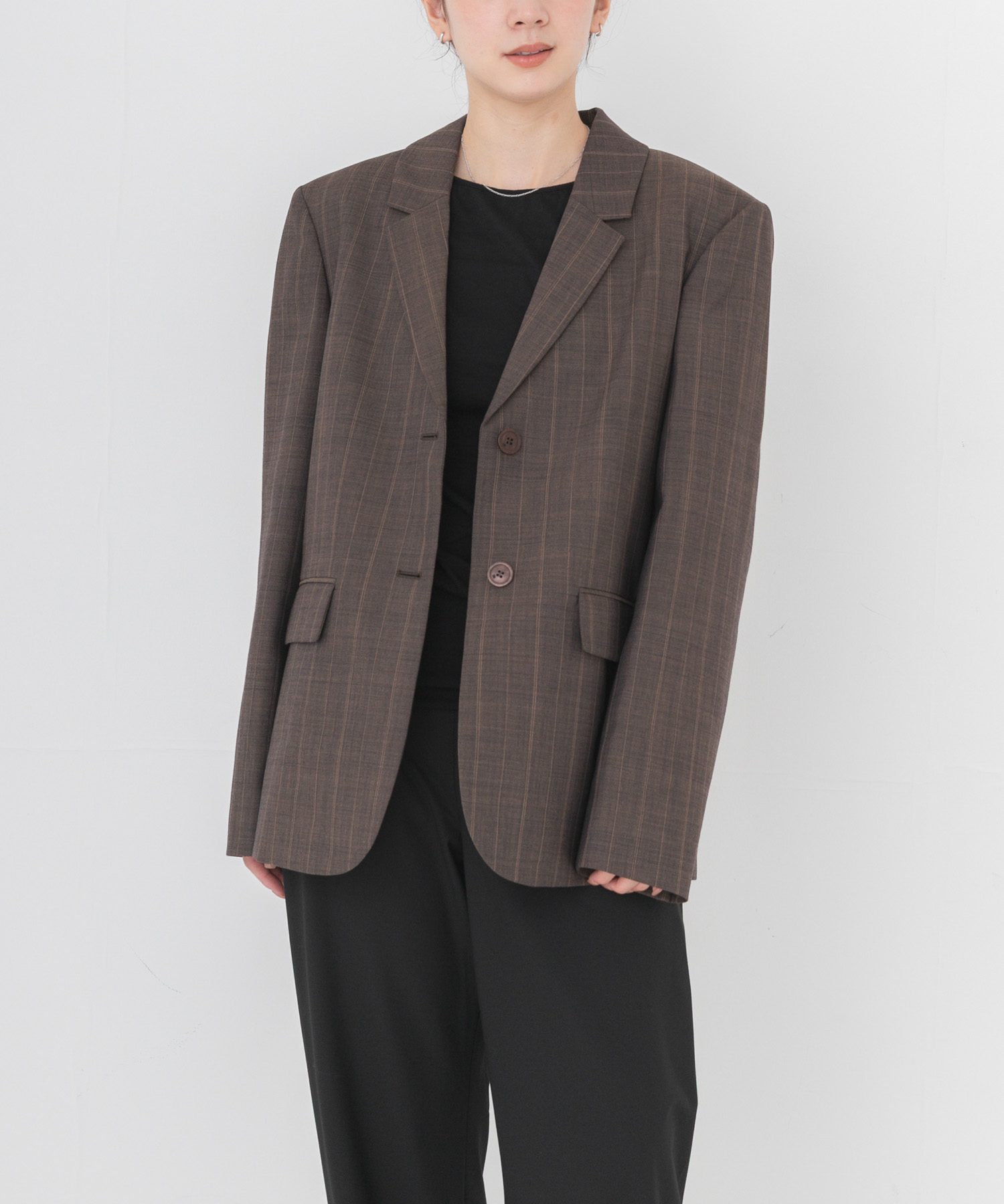 GANNI　WOOL STRIPE BLAZER