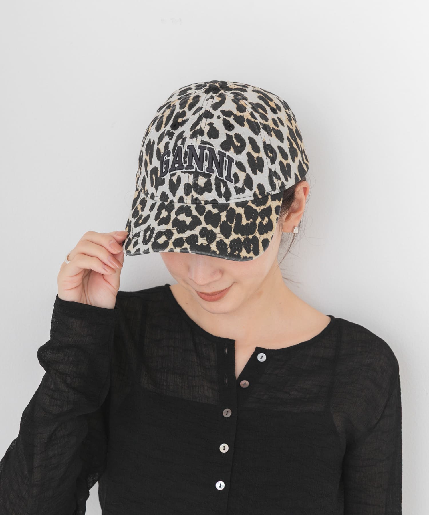 GANNI WASHED COTTON CANVAS CAP(- LEOPARD): 帽子｜URBAN RESEARCH