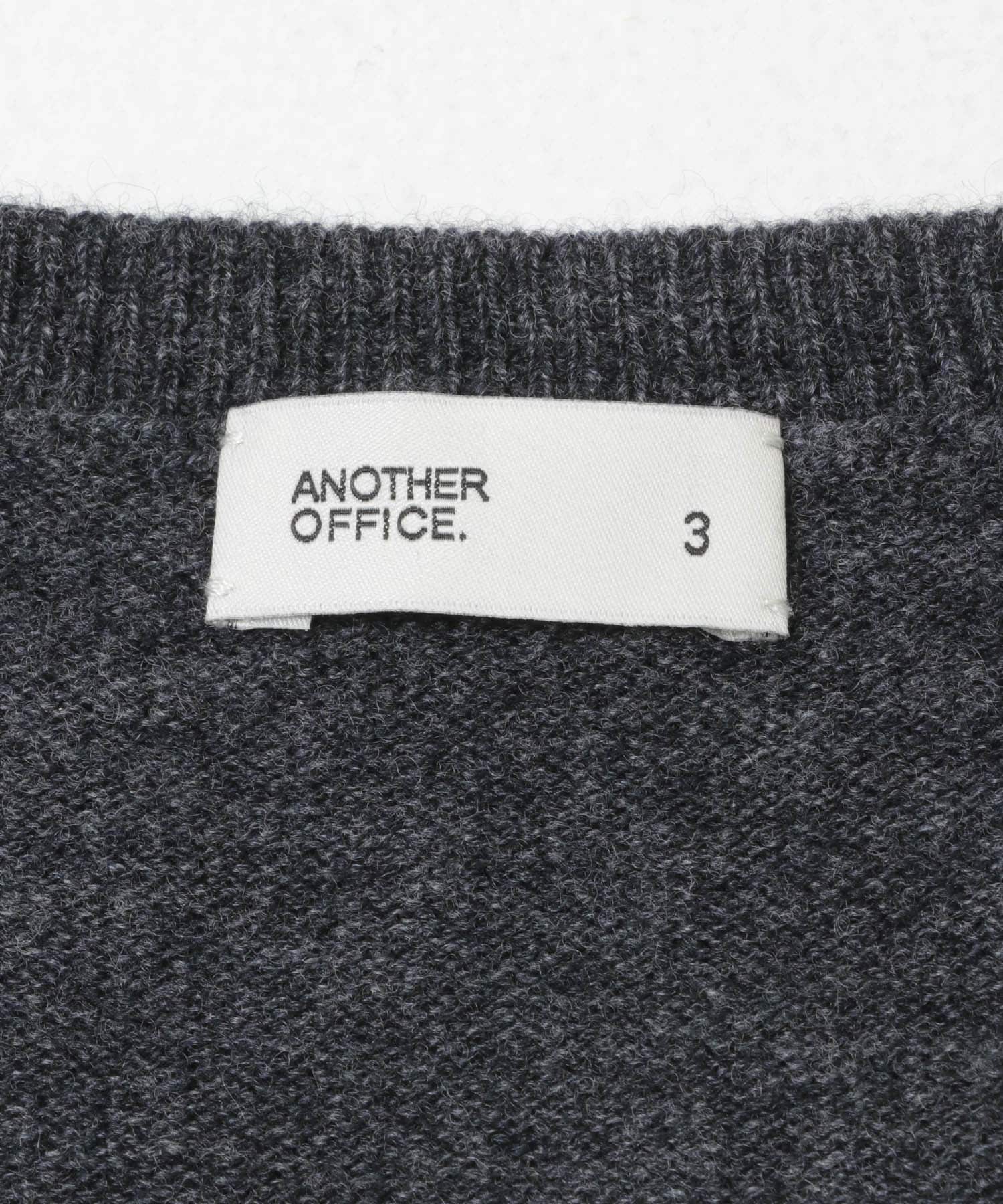 ANOTHER OFFICE　ENSEMBLE CASHMERE KNIT CHARCOAL 1