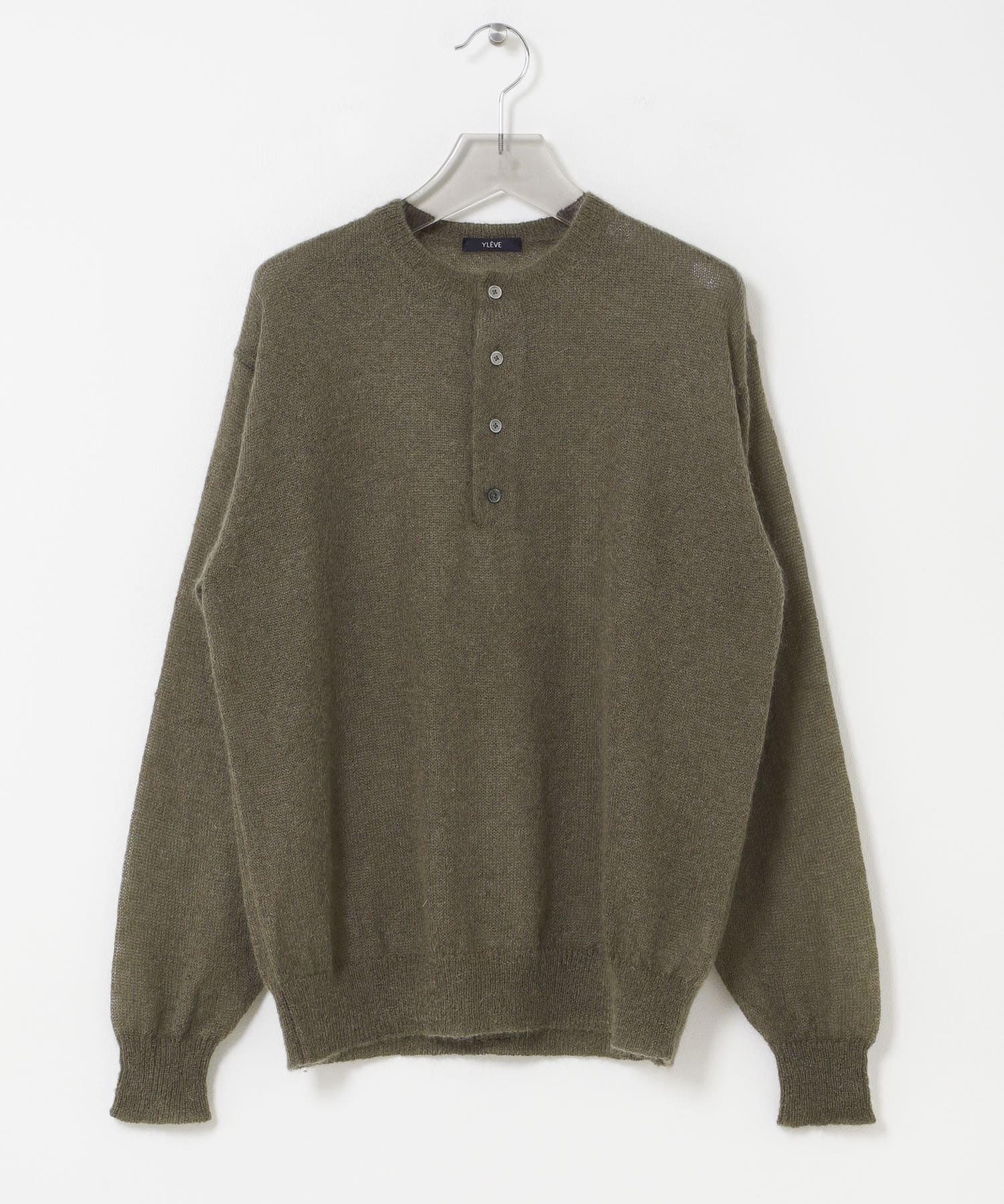 YLEVE　SUPER KID MOHAIR HENRY NECK NKIT